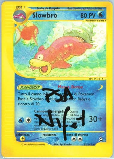Slowbro Italian (33) 2003 Pokemon Aquapolis
