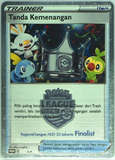 Victory Proof Regional League 2021-22 Jakarta-Finalist 2022 Pokemon Indonesian S Promo