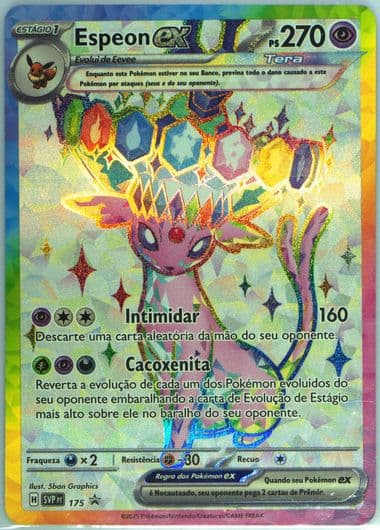 Espeon EX Prismatic Evolutions Premium Collection (175) 2025 Pokemon Portuguese Svp PT-SV Black Star Promo