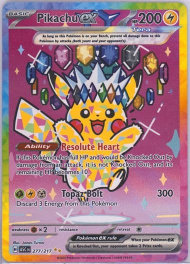 Pikachu EX Special Illustration Rare (277) 2026 Pokemon Asc EN-Ascended Heroes