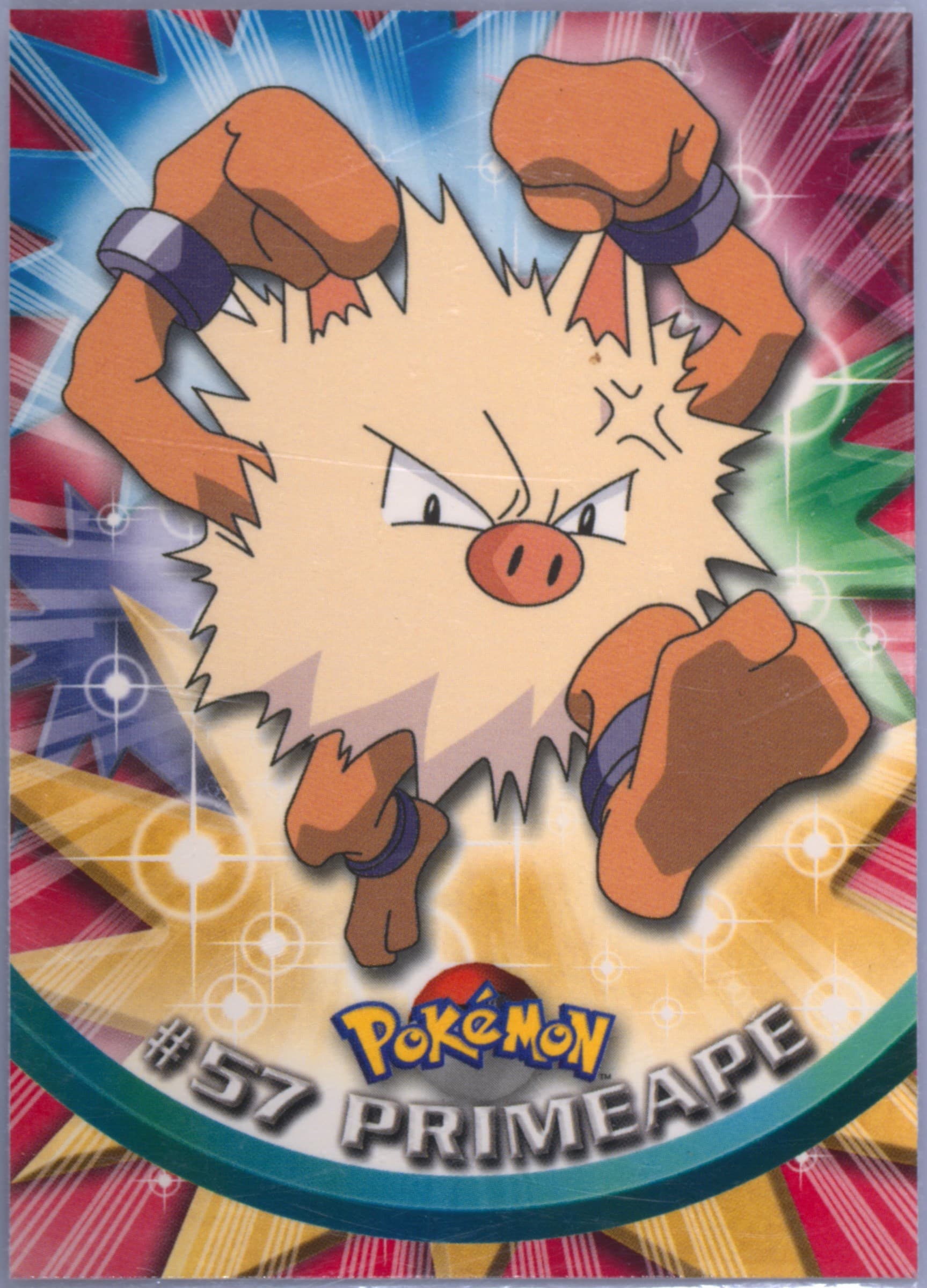 Primeape (57) 1999 Topps Pokemon TV
