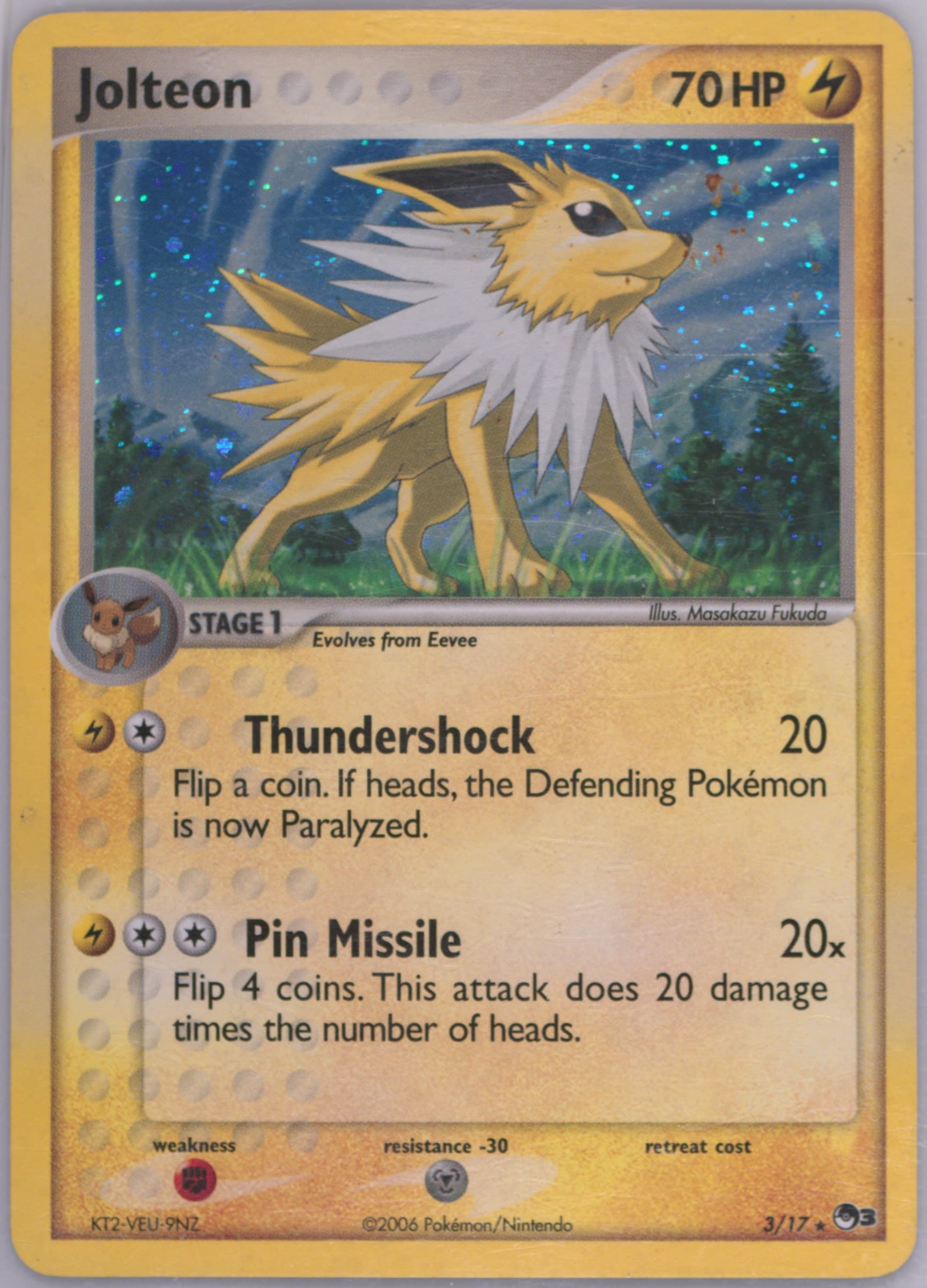 Jolteon (3) 2006 Pokemon Pop Series 3