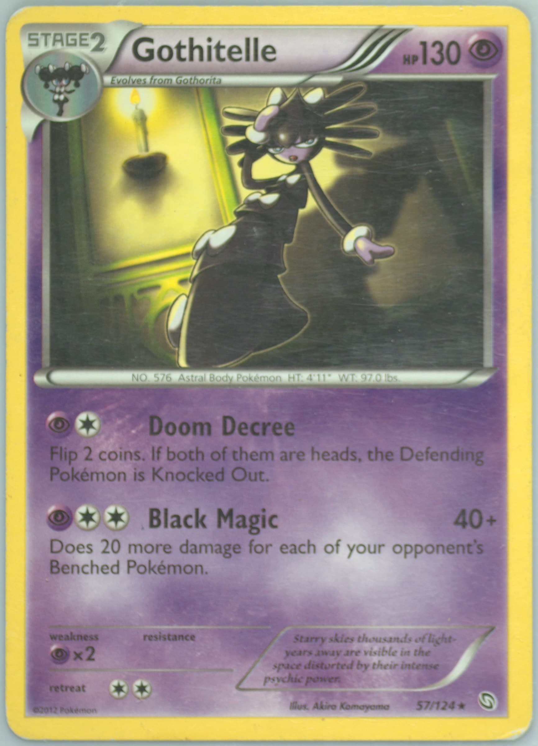 Gothitelle (57) 2012 Pokemon Black & White Dragons Exalted