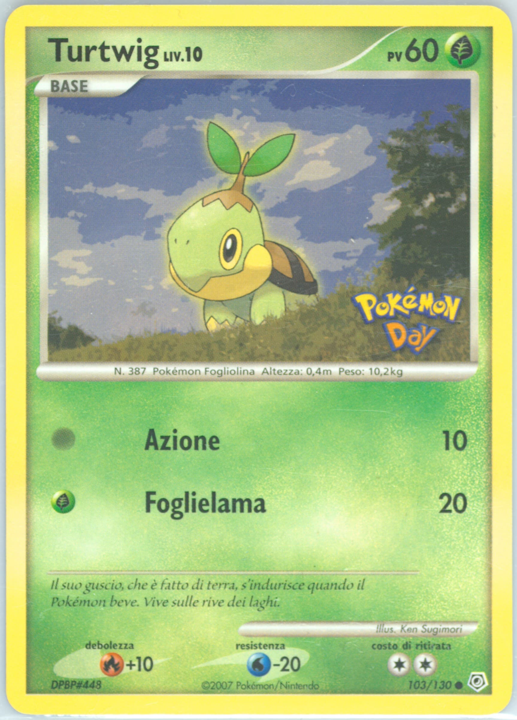 Turtwig Italy Pokemon Day 2008 (103) 2007 Pokemon Diamond & Pearl