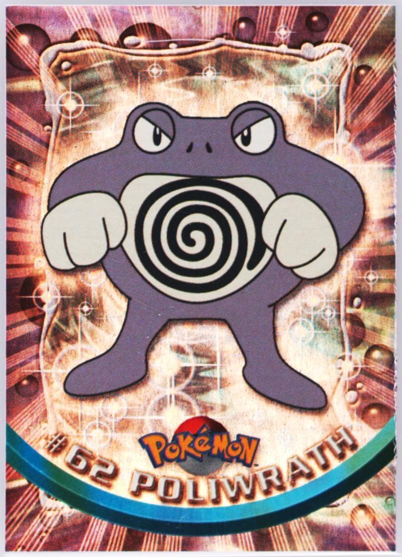 Poliwrath Rainbow Foil (62) 1999 Topps Pokemon TV