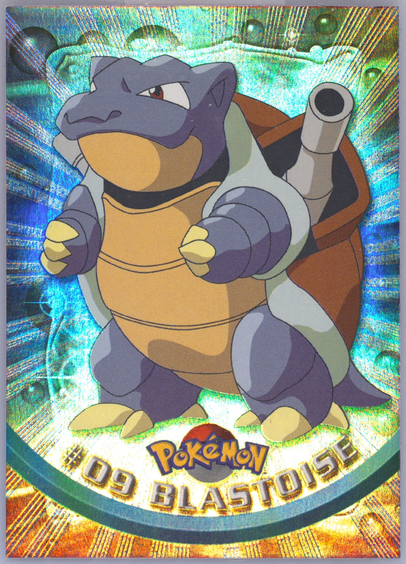 Blastoise Rainbow Foil (9) 1999 Topps Pokemon TV