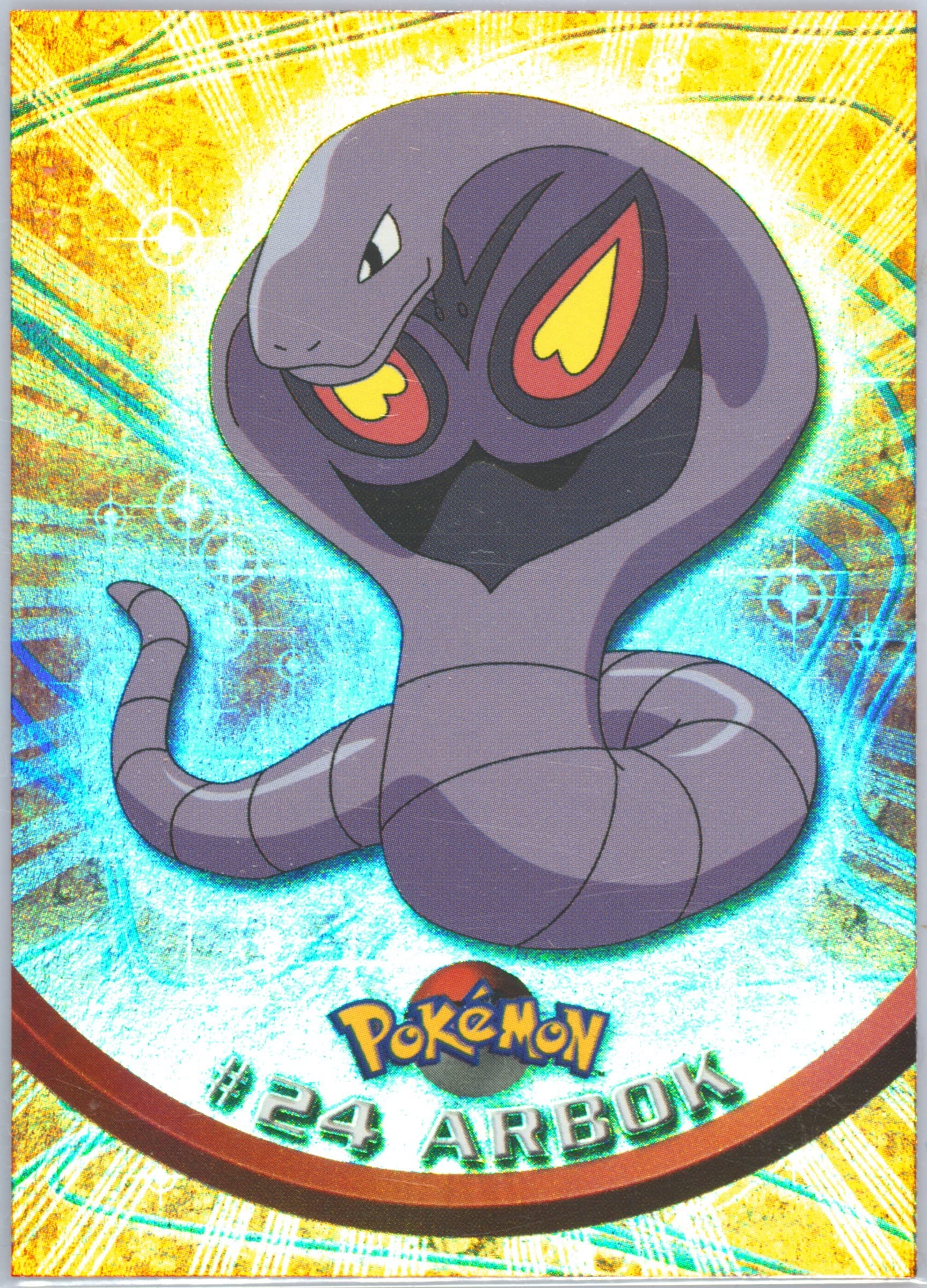 Arbok Rainbow Foil (24) 1999 Topps Pokemon TV