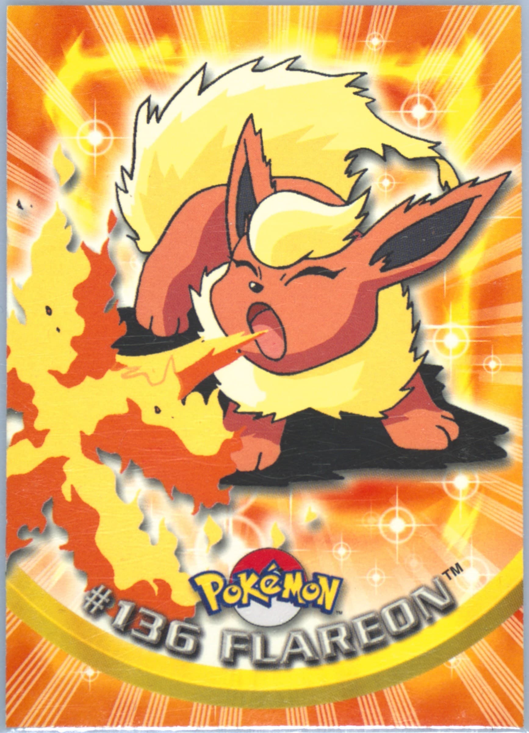 Flareon (136) 2000 Topps Pokemon TV Animation Series 3
