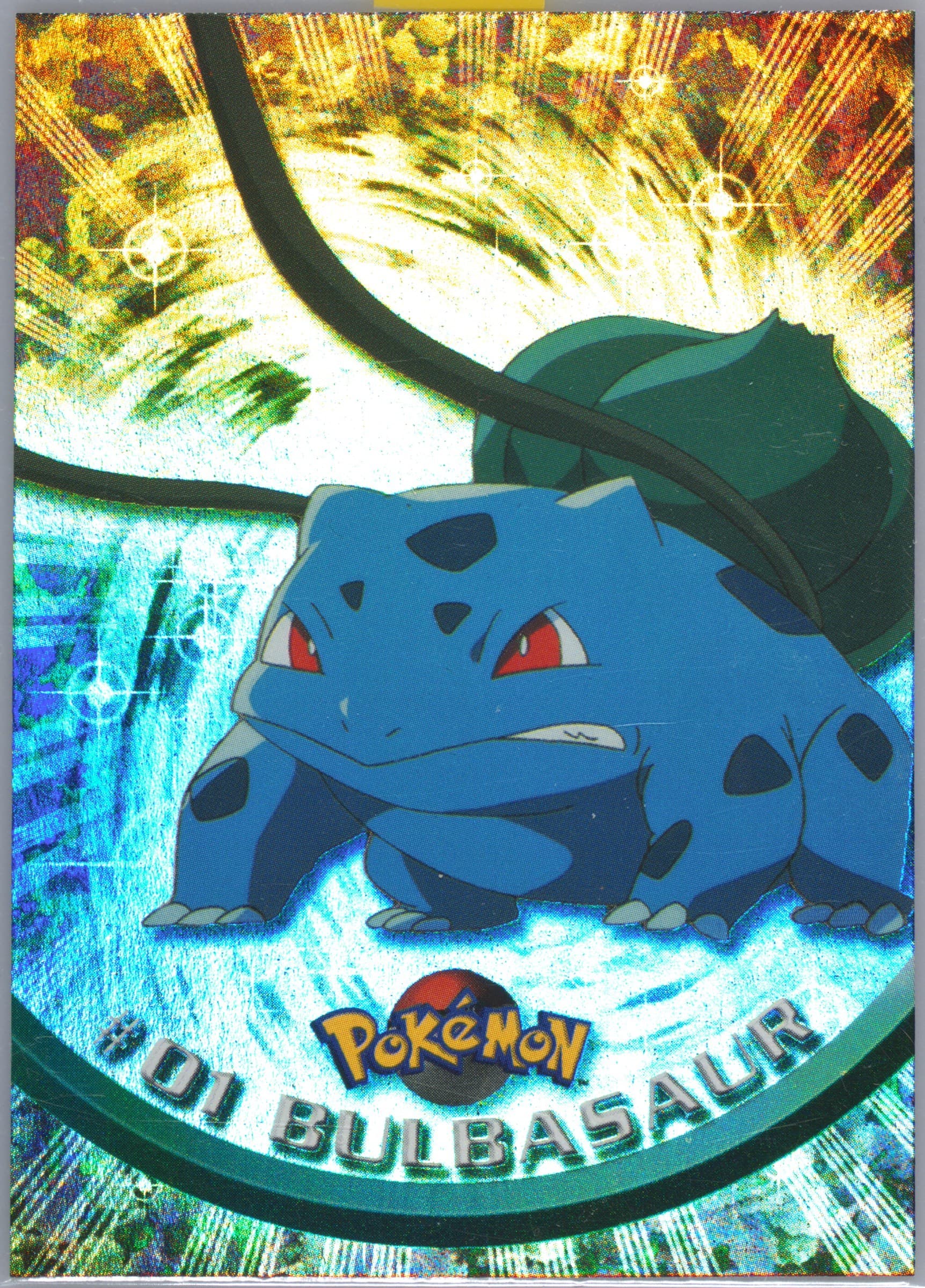 Bulbasaur Rainbow Foil (1) 1999 Topps Pokemon TV