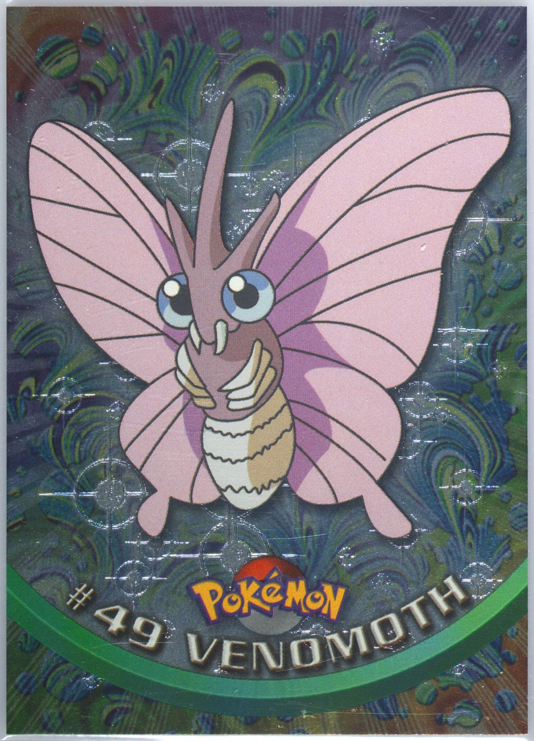 Venomoth Foil (49) 1999 Topps Pokemon TV