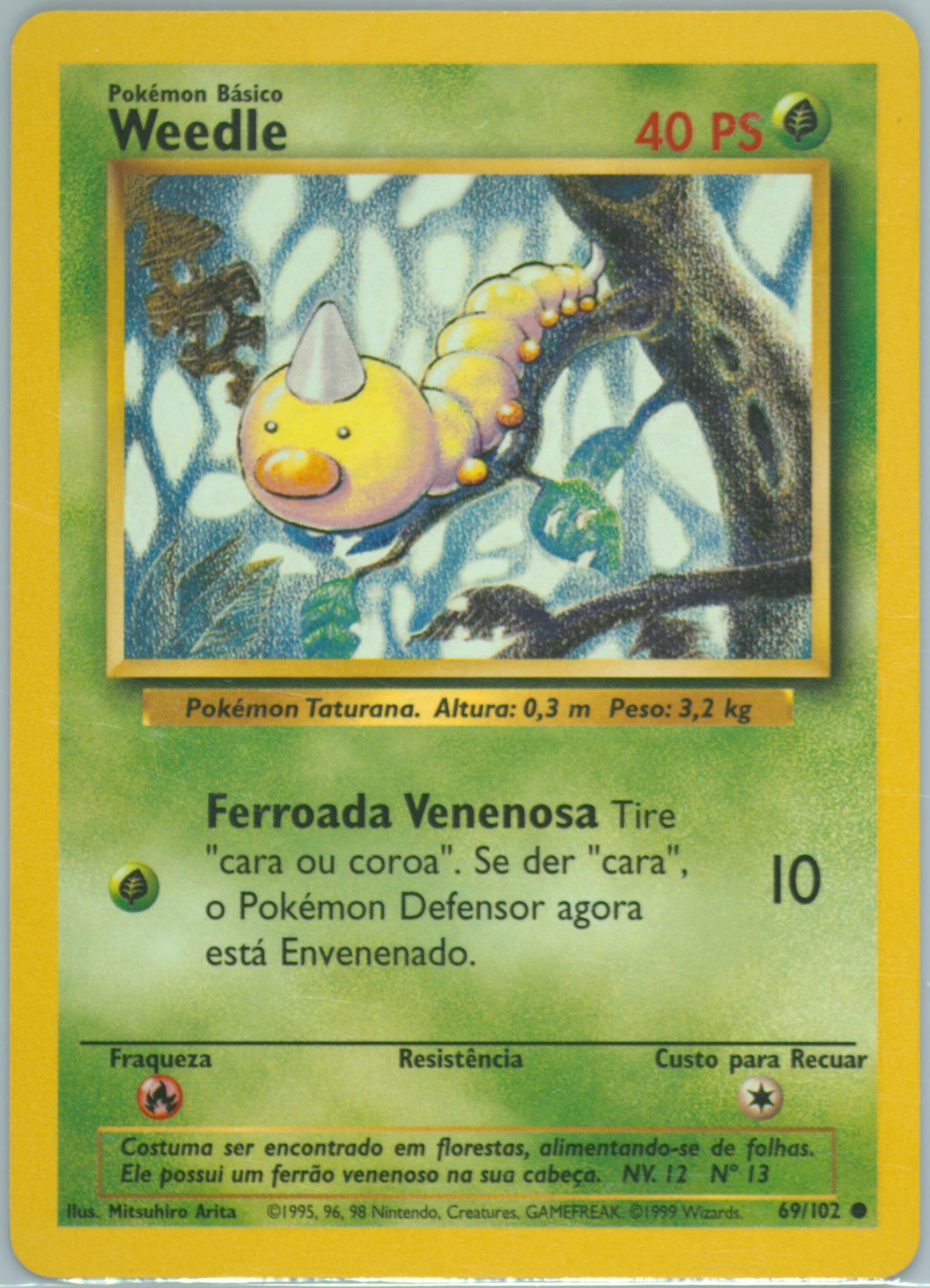 Weedle (69) 1999 Pokemon Portuguese