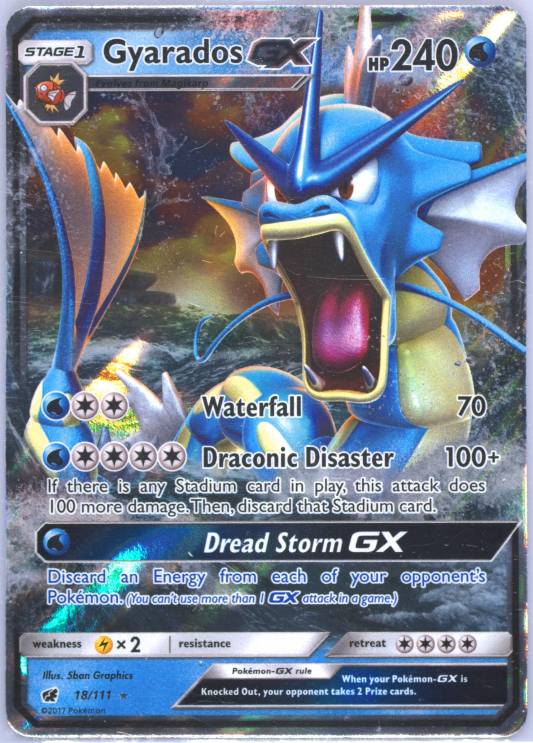 Gyarados GX (18) 2017 Pokemon Sun & Moon Crimson Invasion