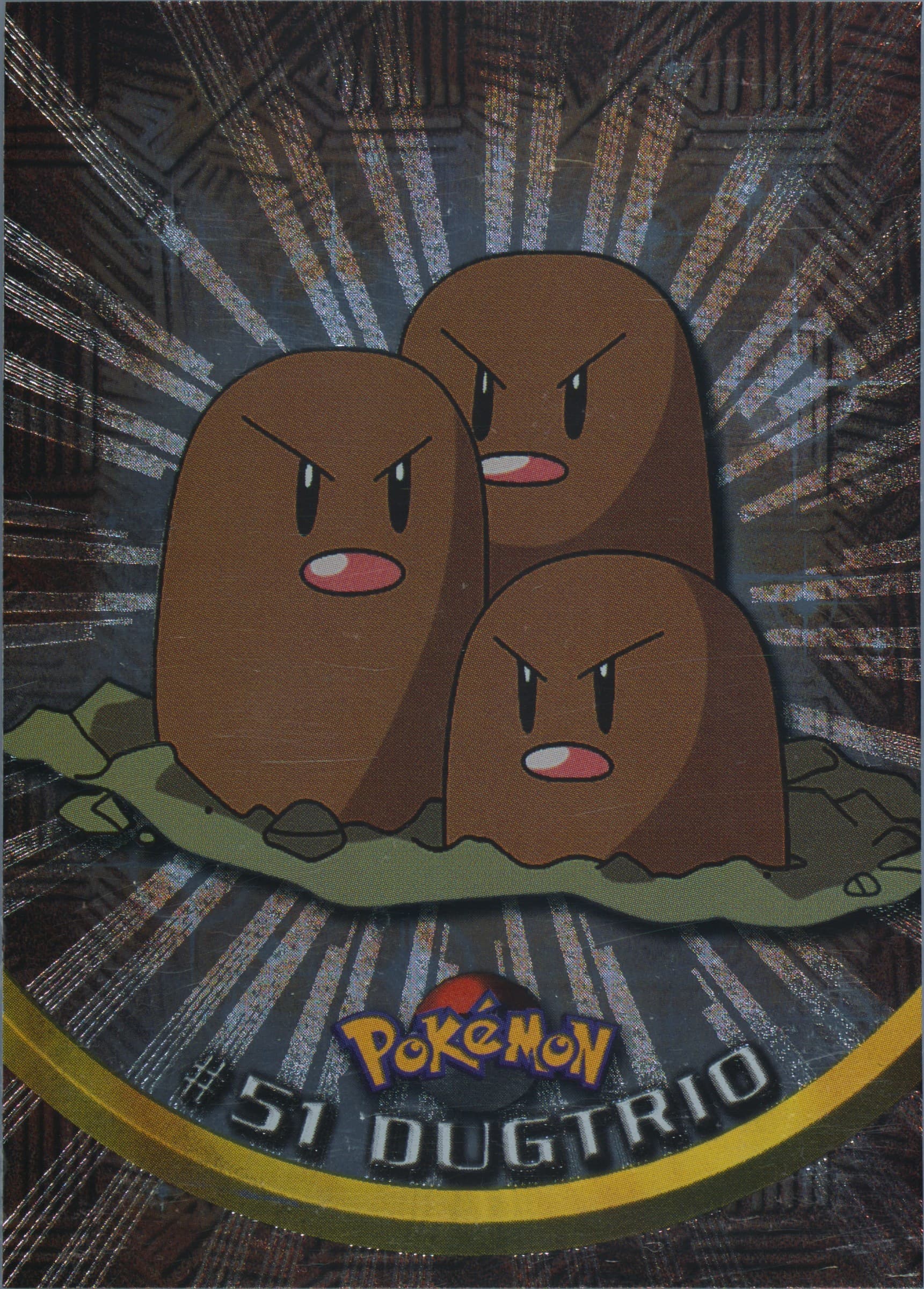 Dugtrio Foil (51) 1999 Topps Pokemon TV