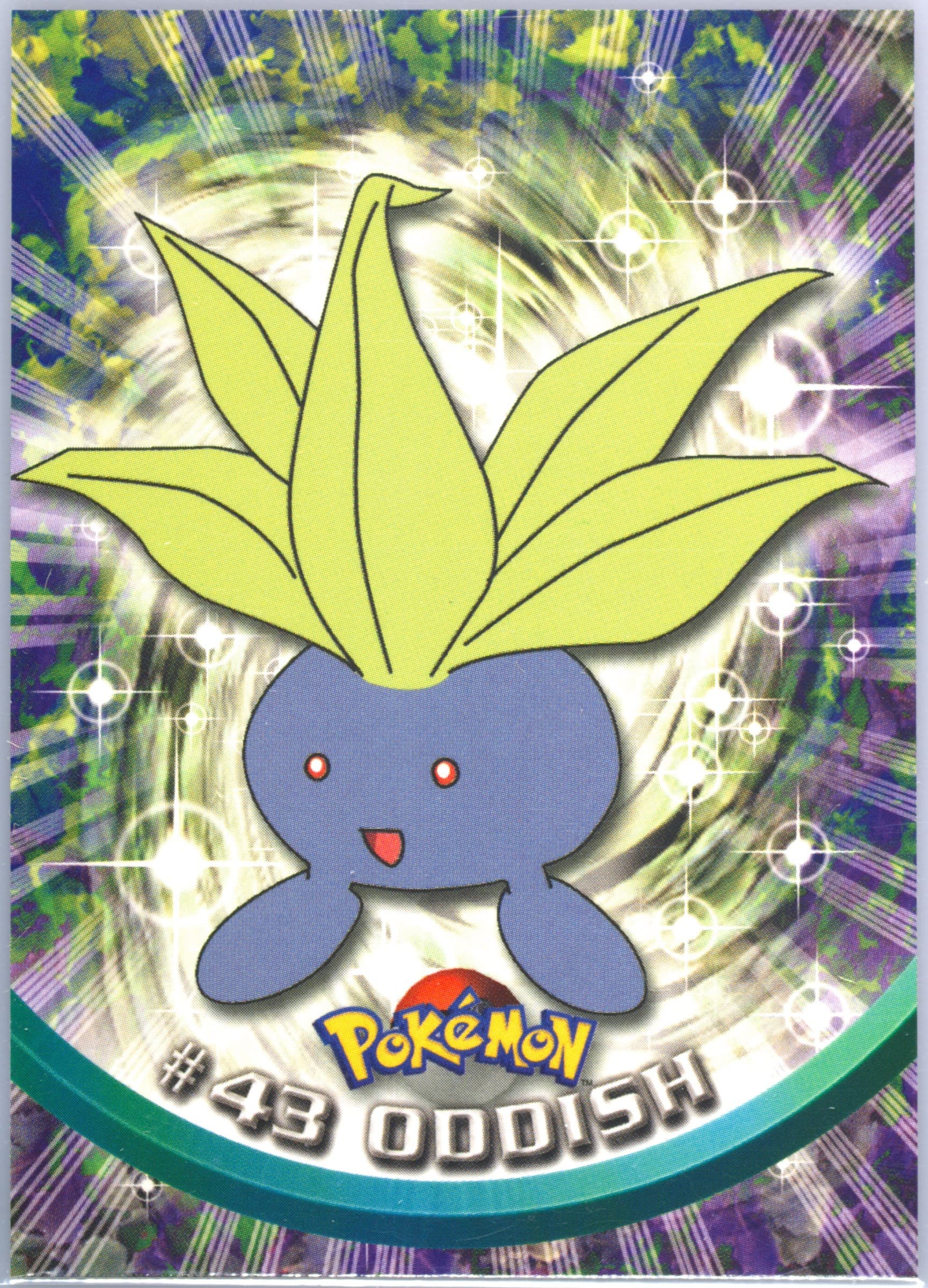 Oddish (43) 1999 Topps Pokemon TV
