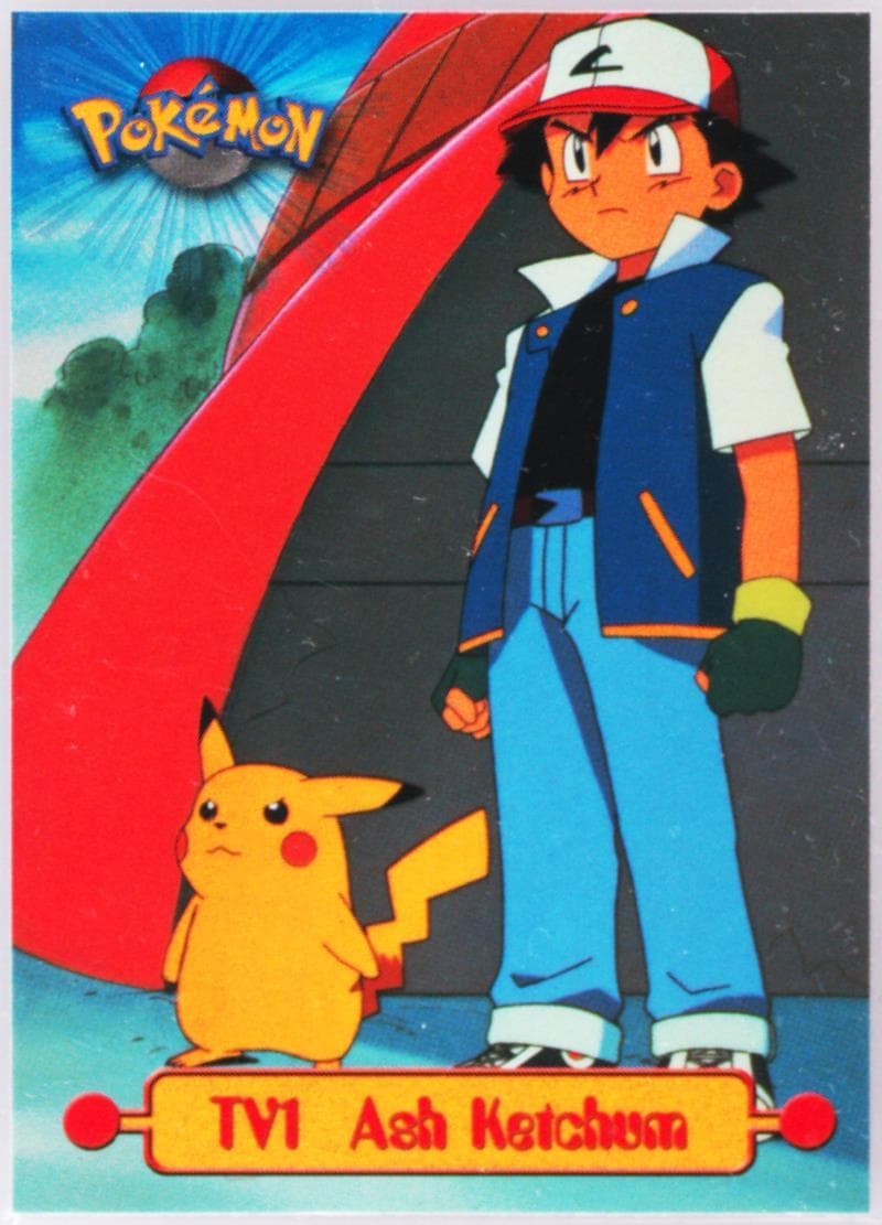 Ash Ketchum (TV1) 1999 Topps Pokemon Series 1 Character Cards