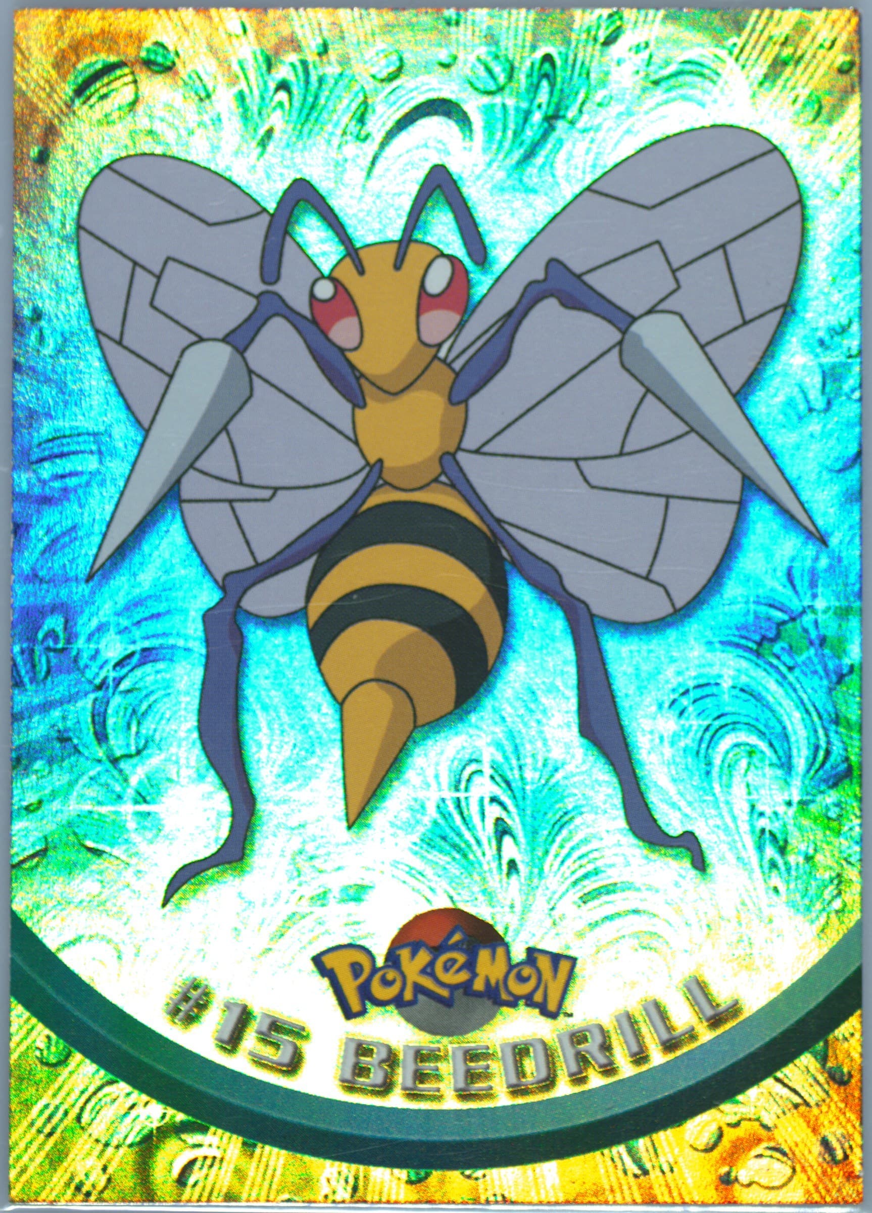 Beedrill Rainbow Foil (15) 1999 Topps Pokemon TV