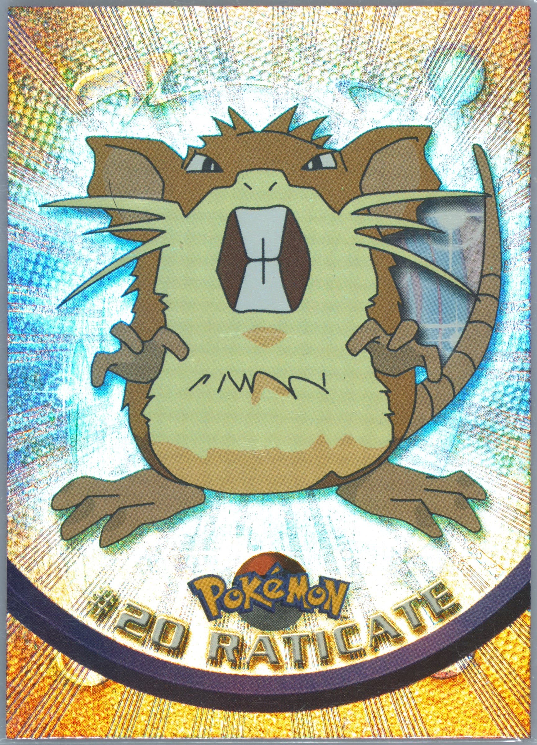 Raticate Rainbow Foil (20) 1999 Topps Pokemon TV