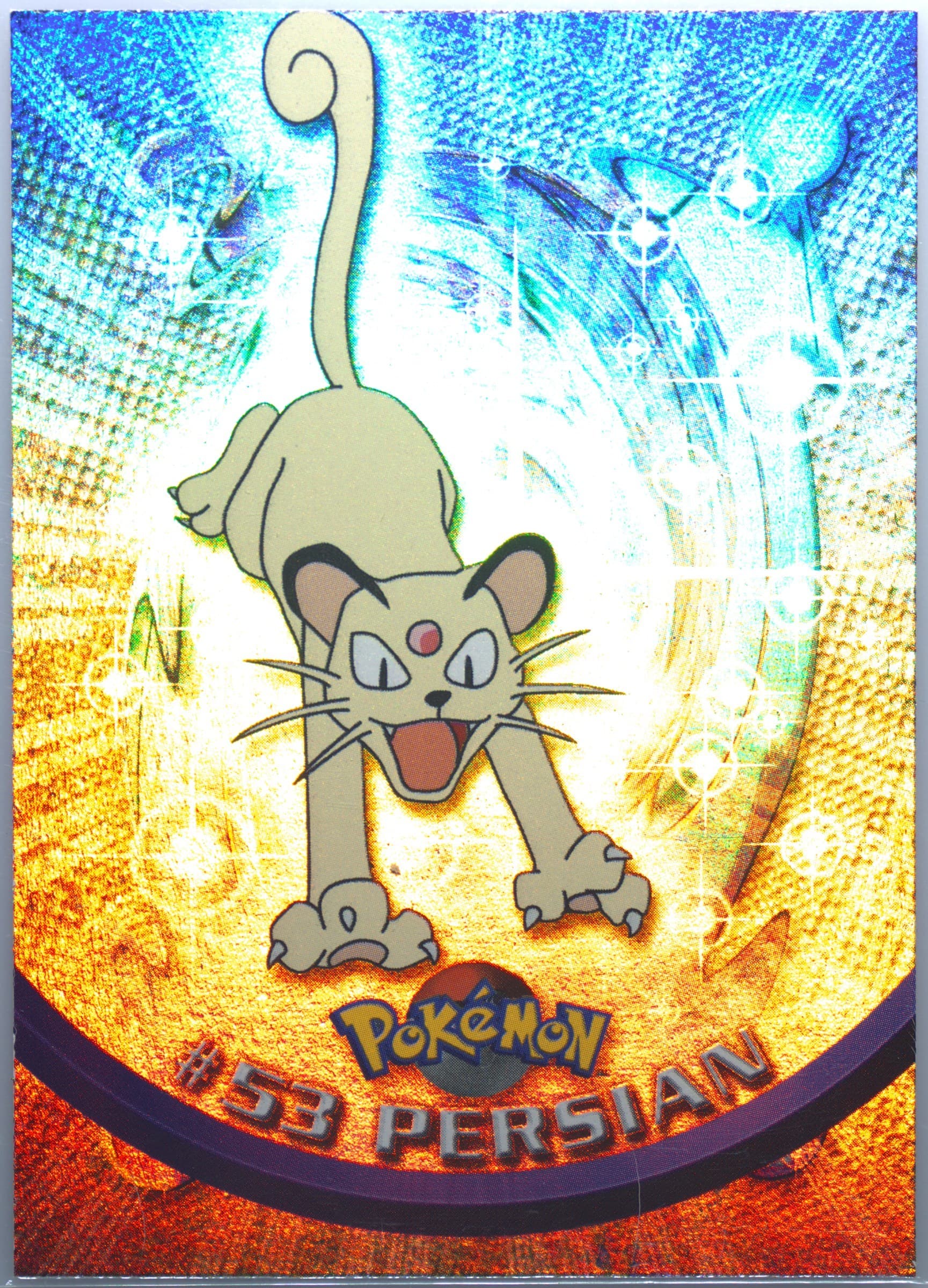 Persian Rainbow Foil (53) 1999 Topps Pokemon TV