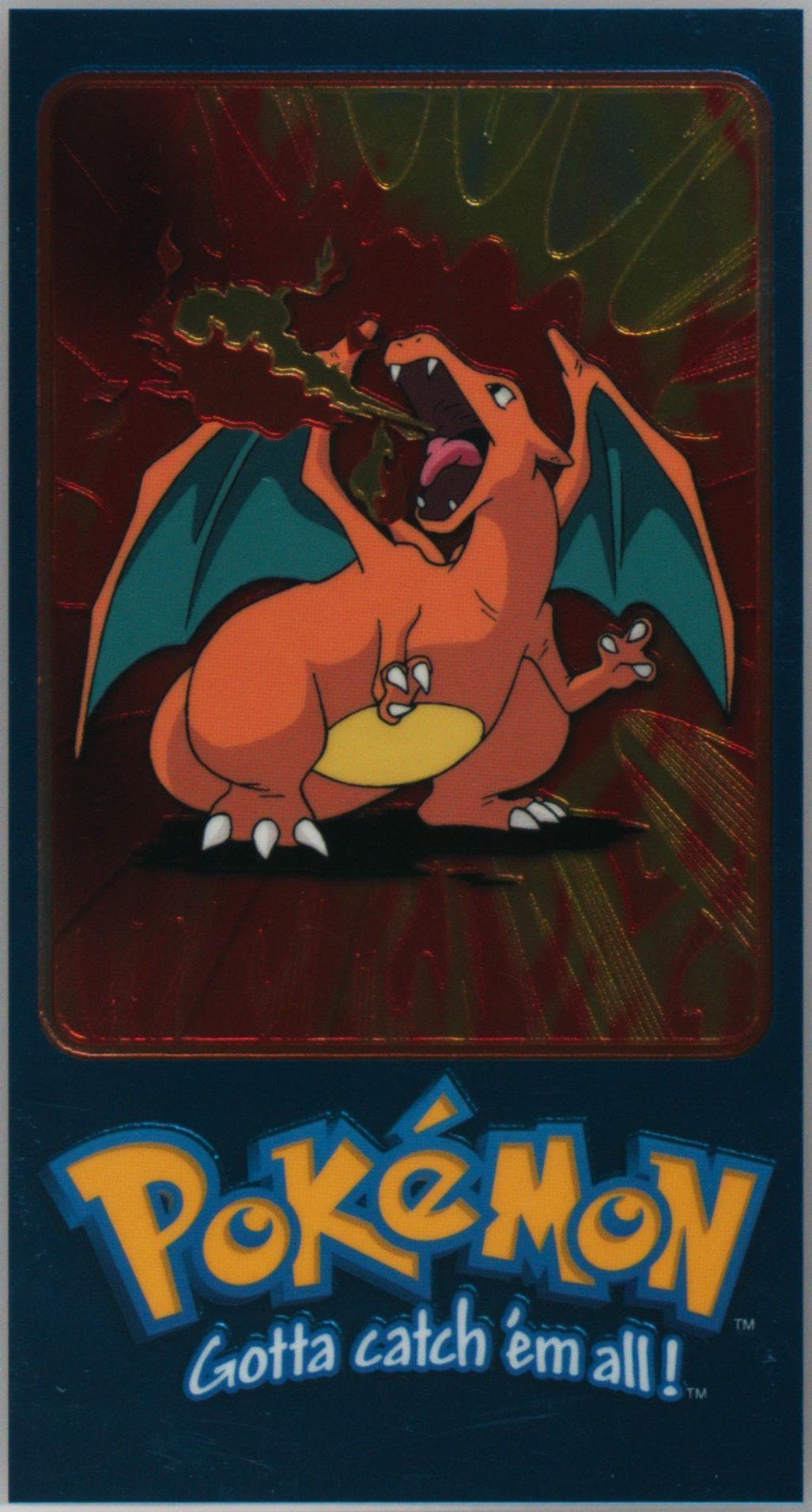 Charizard (5) 2000 Topps Pokemon TV Animation Series 2 Oversized Tin Topper