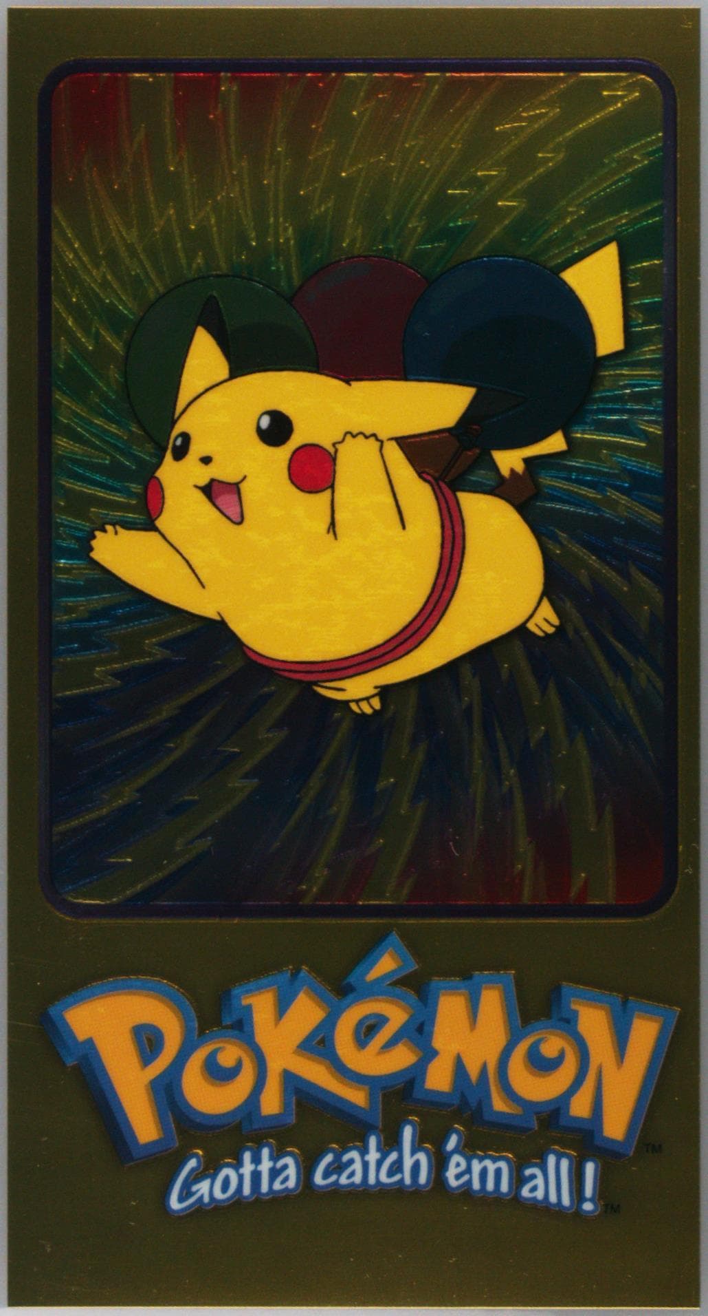 Pikachu (4) 2000 Topps Pokemon TV Animation Series 2 Oversized Tin Topper