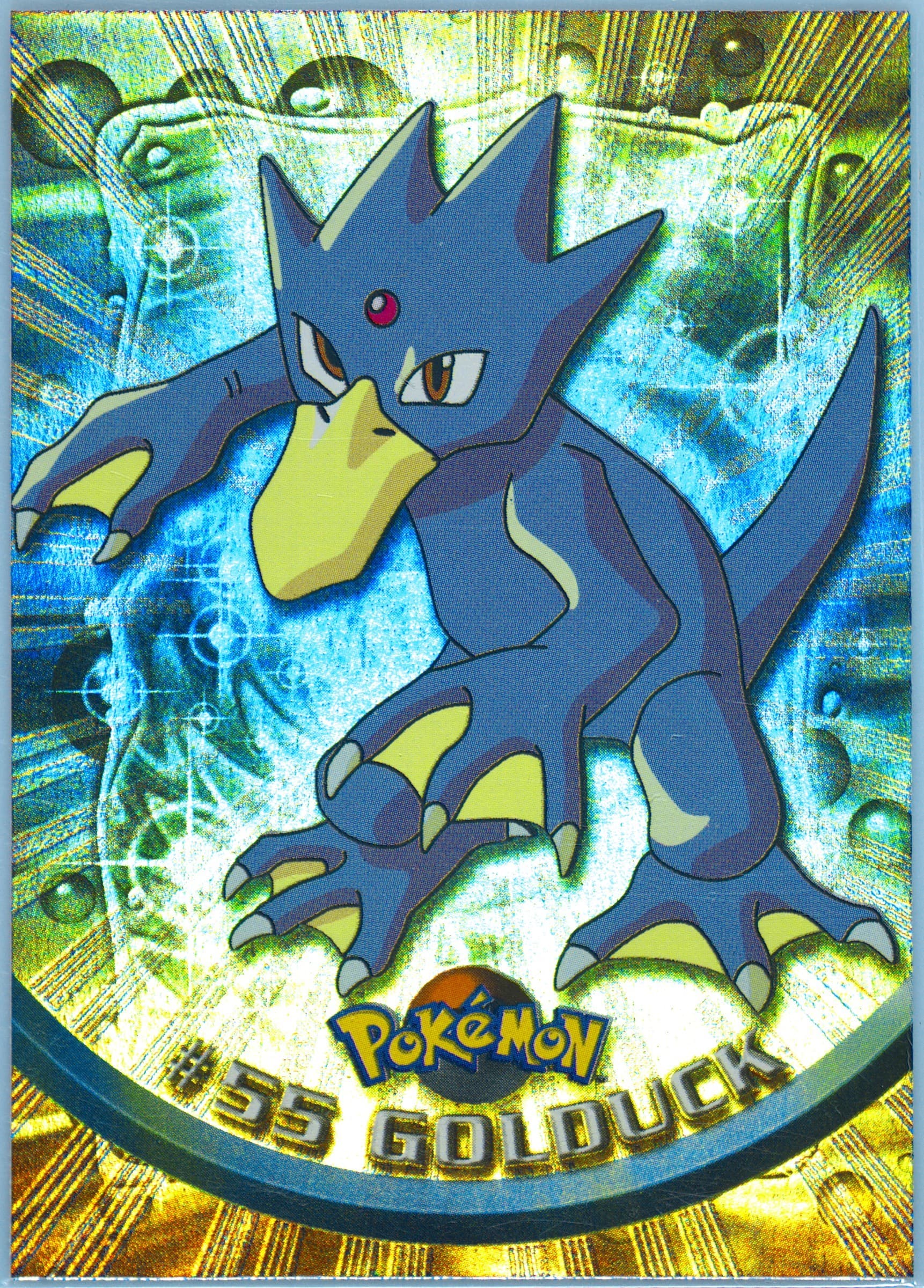 Golduck Rainbow Foil (55) 1999 Topps Pokemon TV