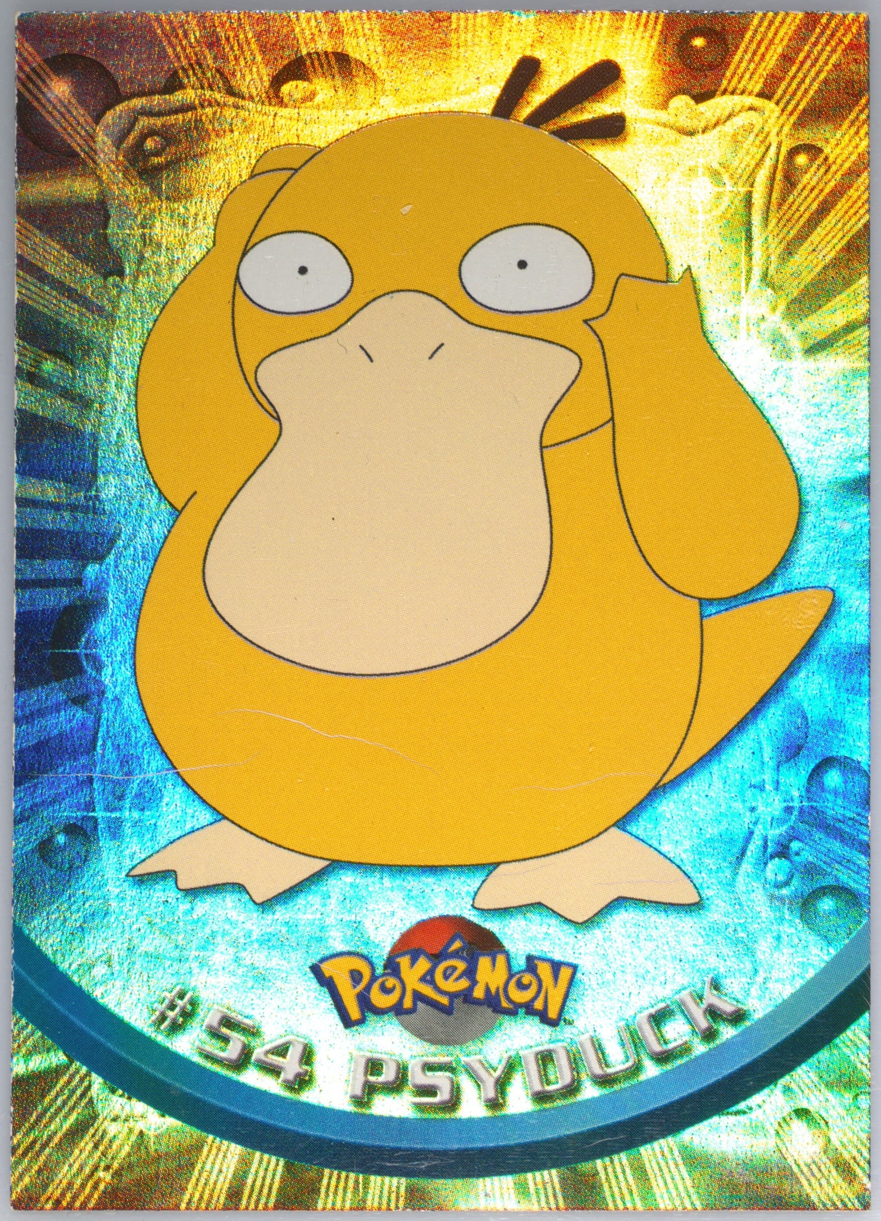 Psyduck Rainbow Foil (54) 1999 Topps Pokemon TV