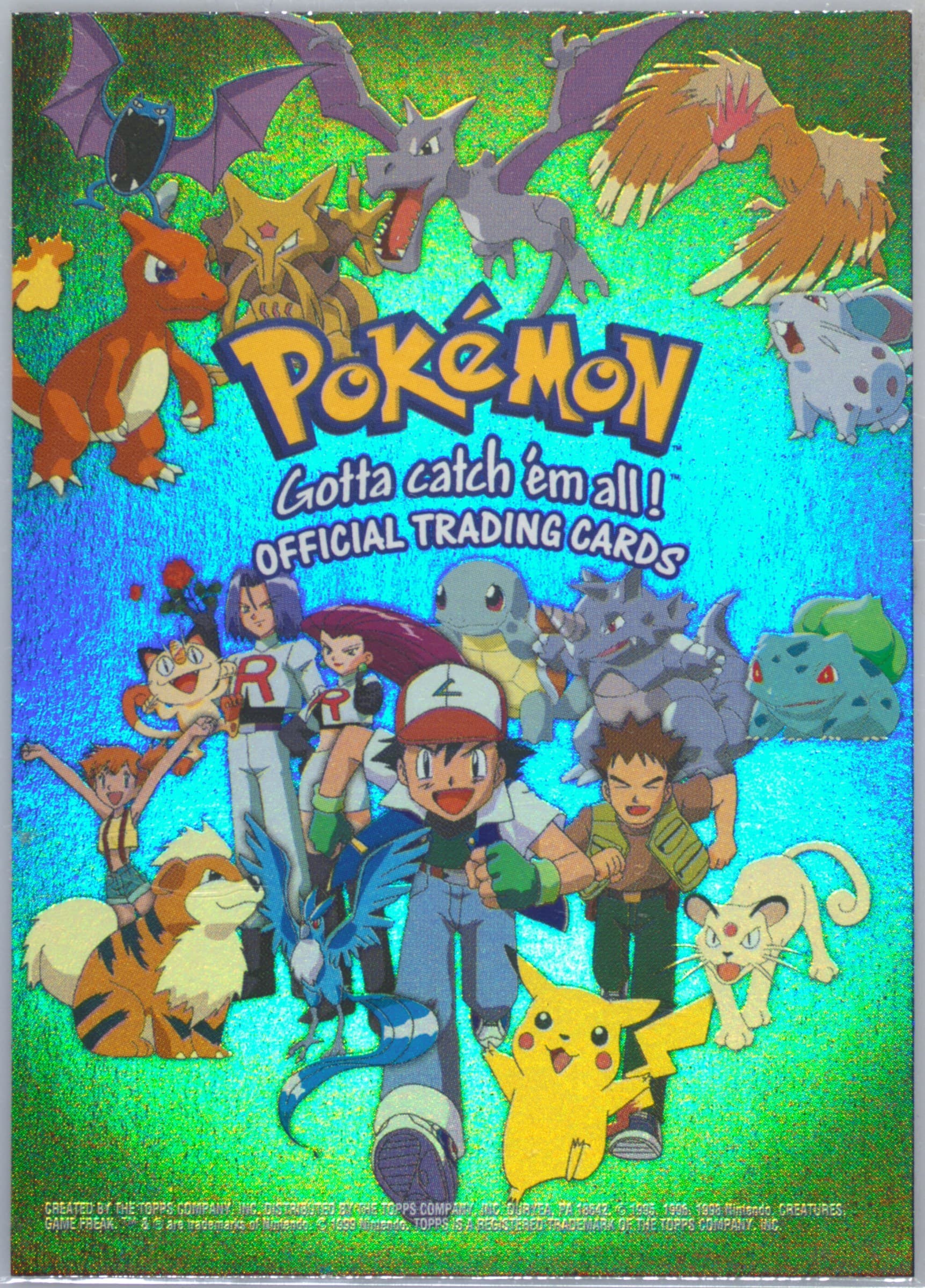 Checklist Rainbow Foil 1999 Topps Pokemon TV