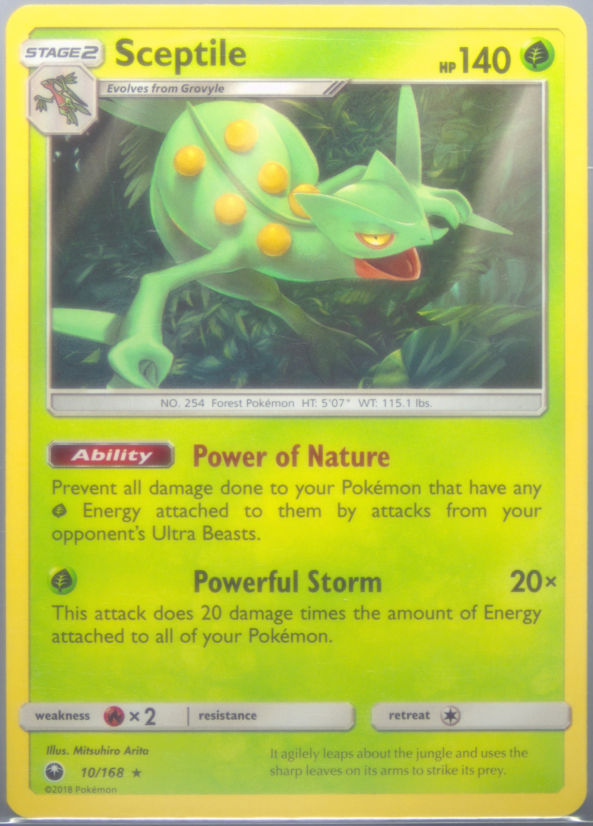 Sceptile (10) 2018 Pokemon Sun & Moon Celestial Storm