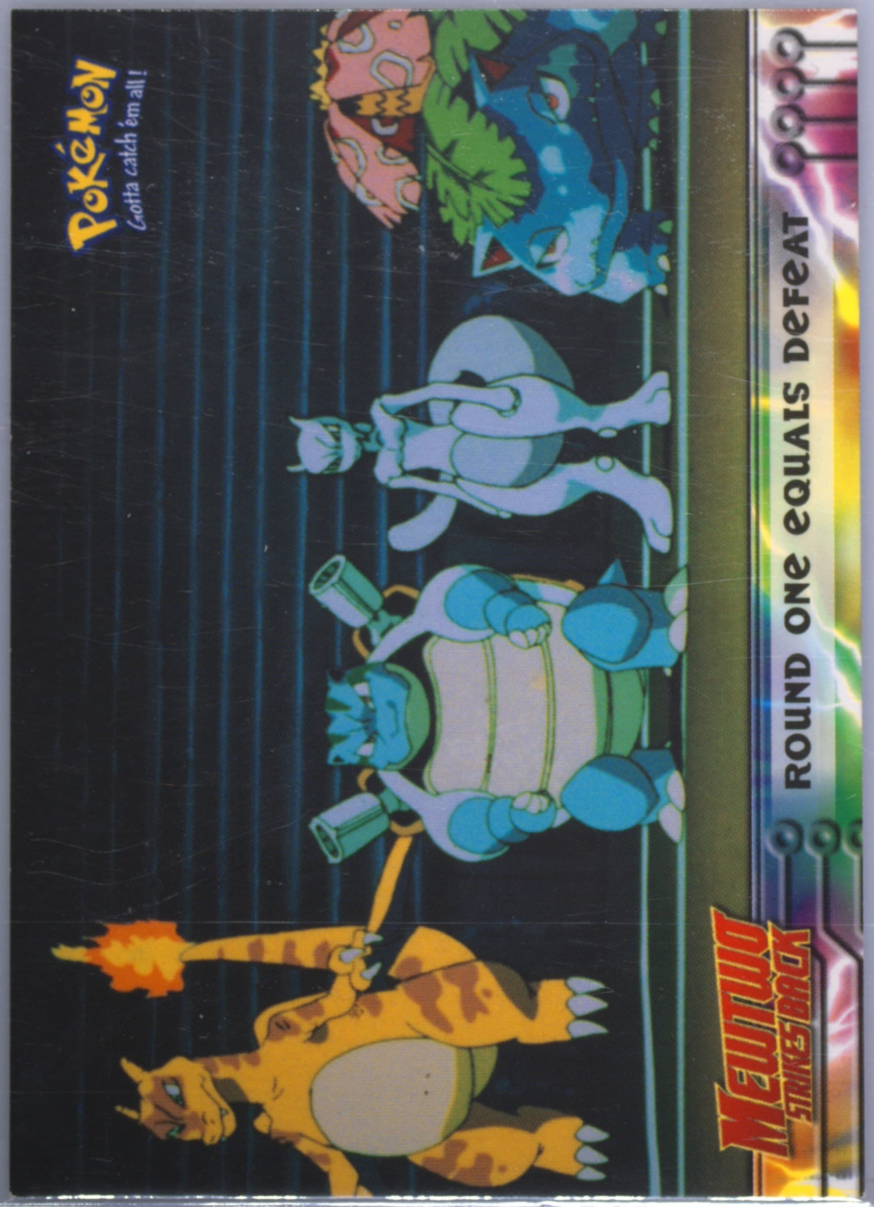 Movie Edition Round One Equals Defeat (26) 1999 Topps Pokemon the Movie Edt