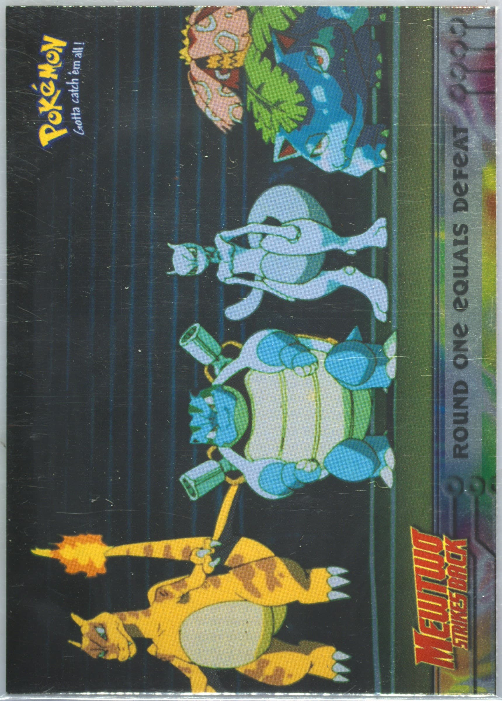 Movie Edition Round One Equals Defeat-Foil (26) 1999 Topps Pokemon the Movie Edt