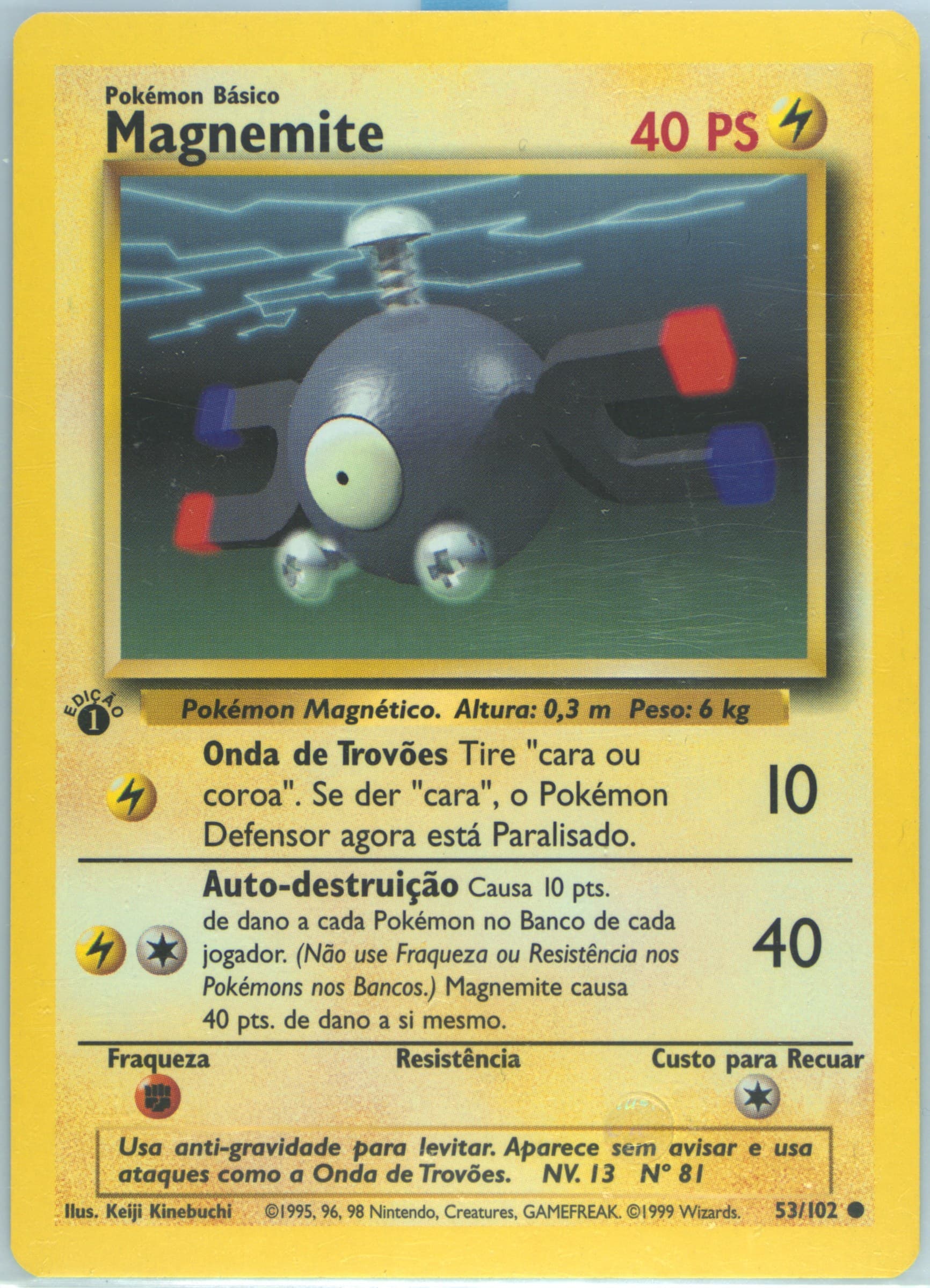 Magnemite 1st Edition (53) 1999 Pokemon Portuguese