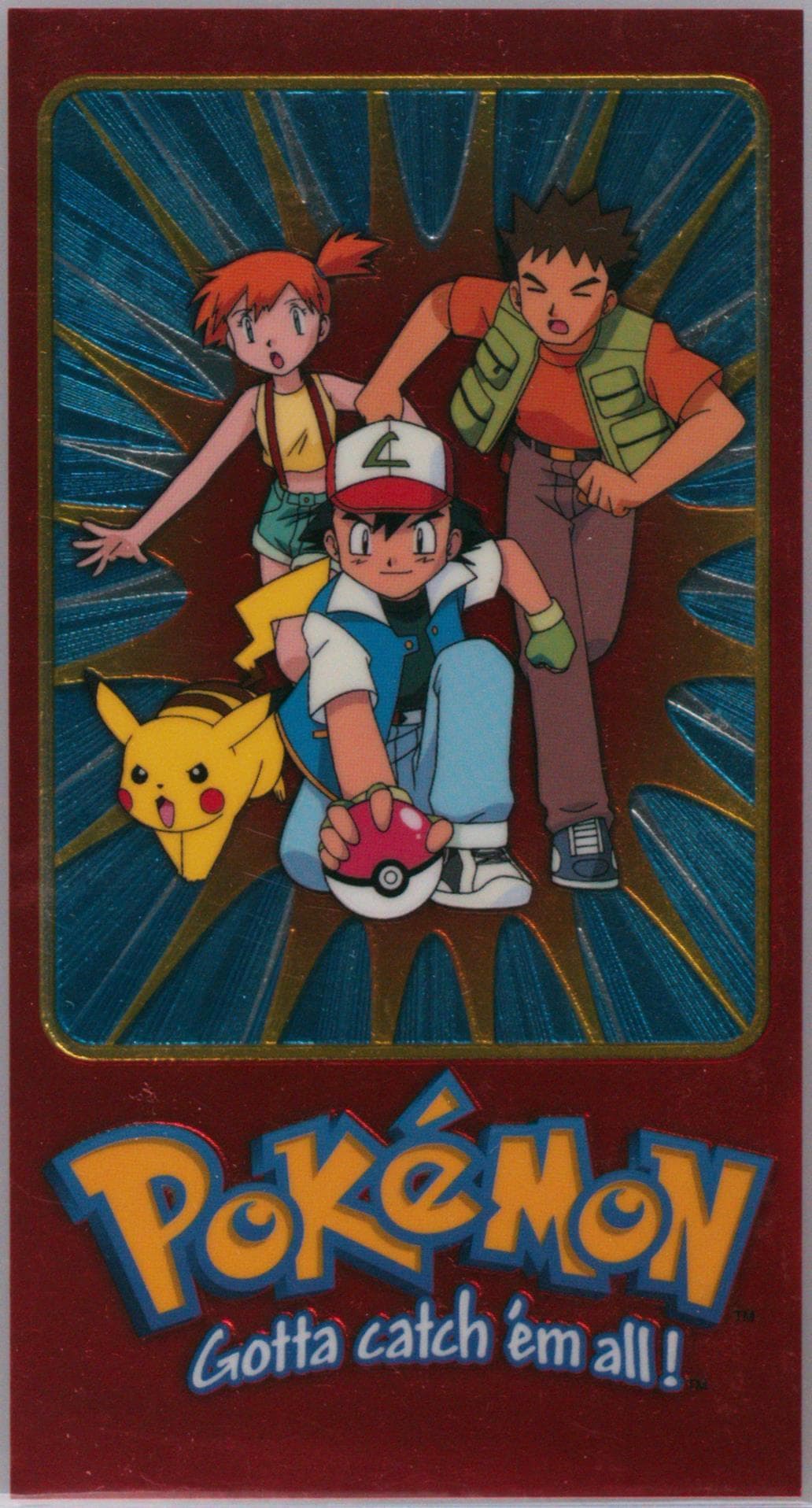 Ash & Others (2) 2000 Topps Pokemon TV Animation Series 2 Oversized Tin Topper