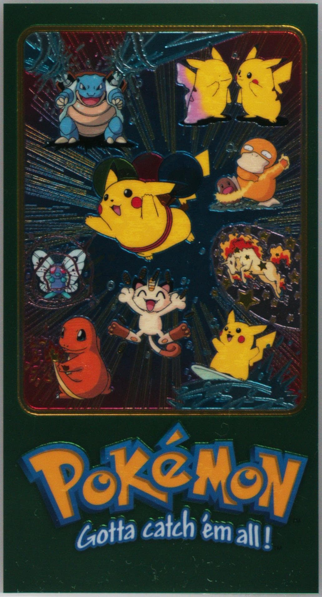 Pikachu & Others (1) 2000 Topps Pokemon TV Animation Series 2 Oversized Tin Topper