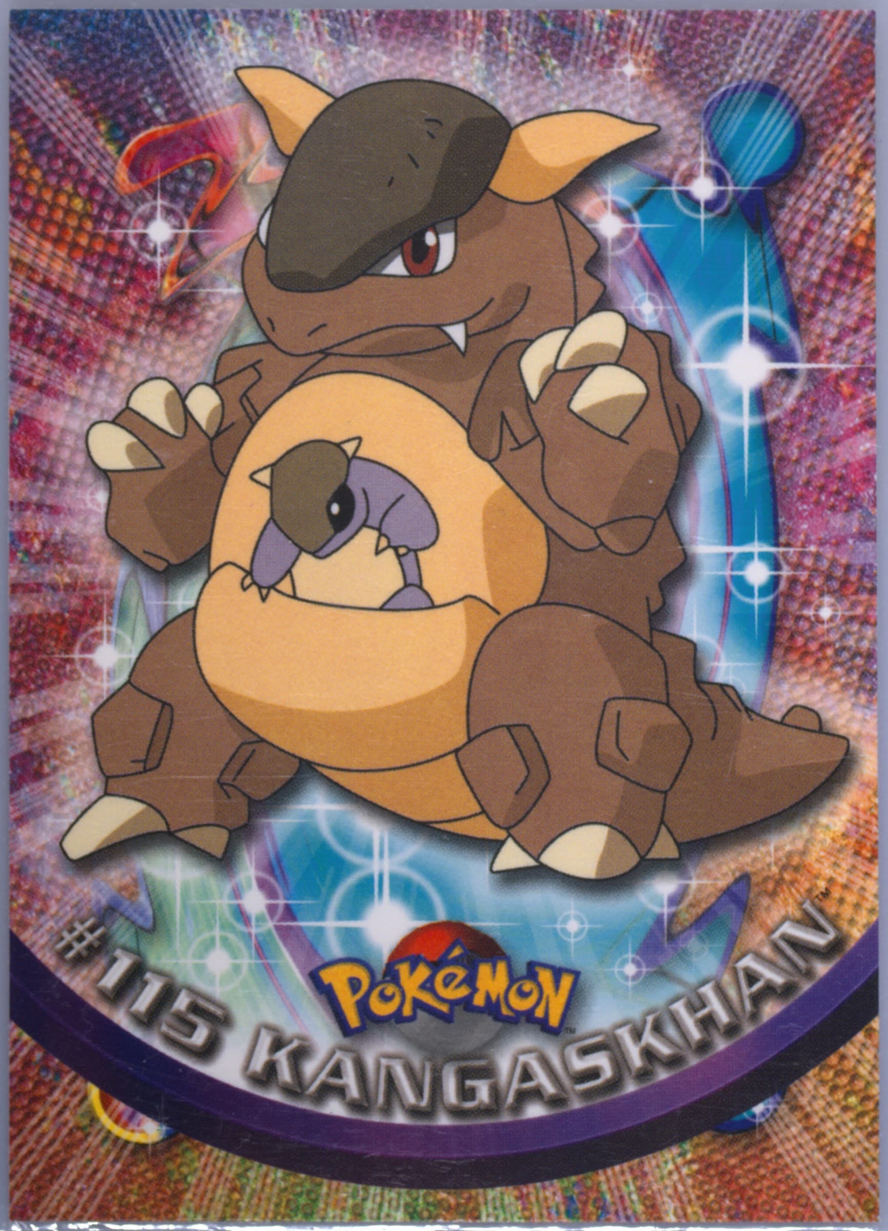Kangaskhan (115) 2000 Topps Pokemon TV Animation Series 2