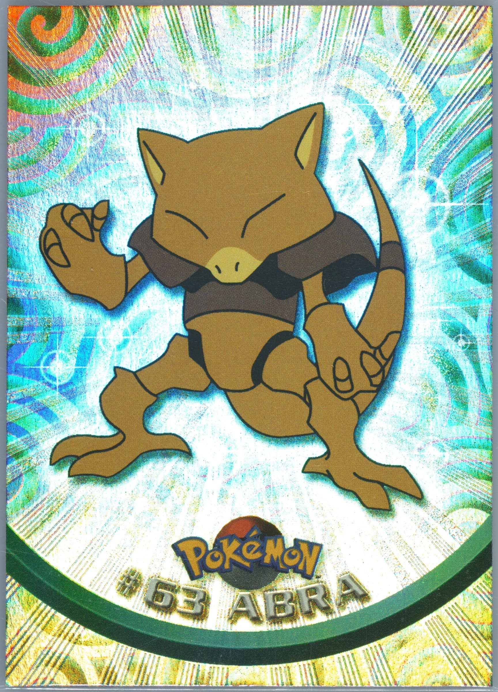 Abra Rainbow Foil (63) 1999 Topps Pokemon TV