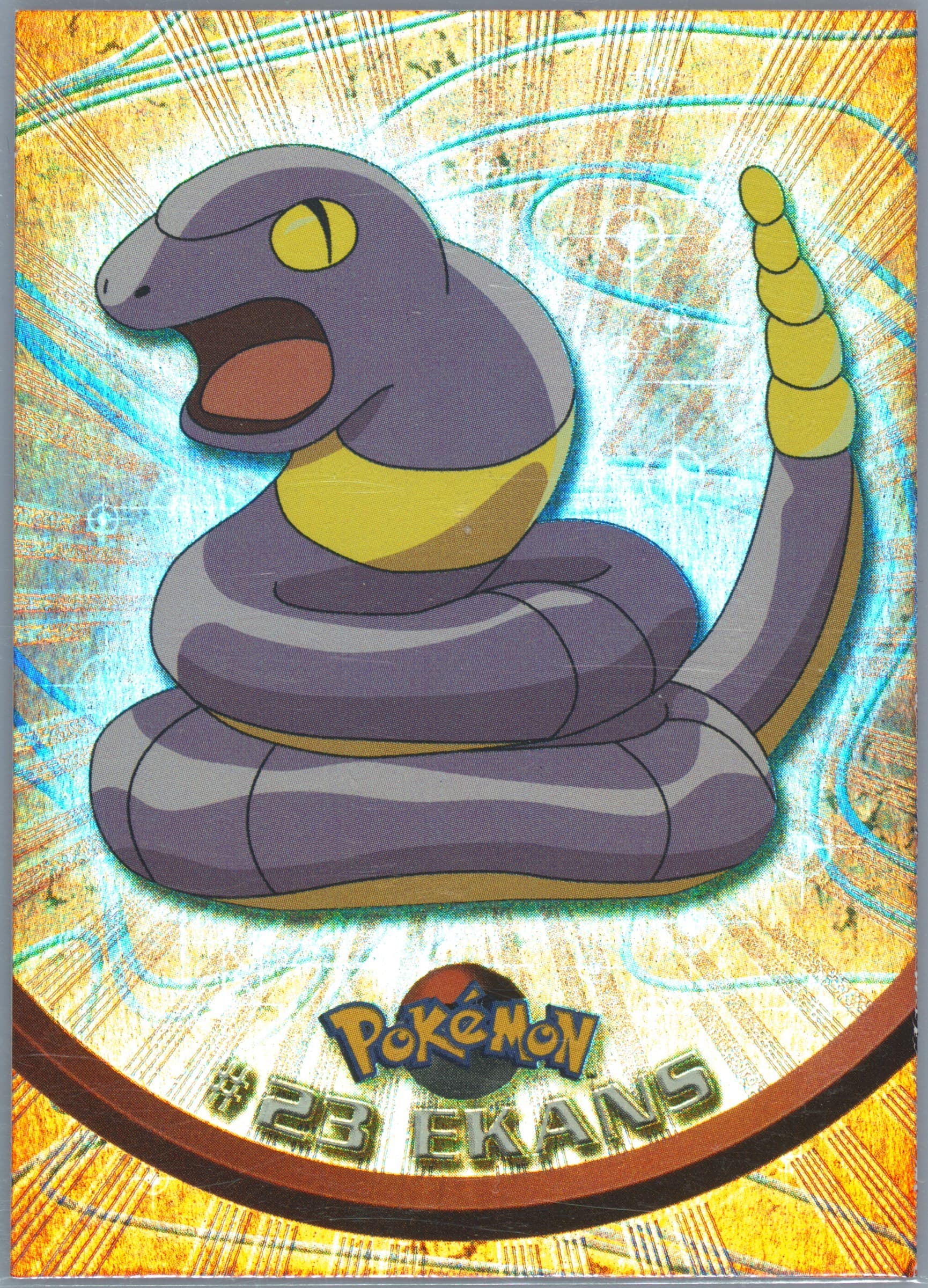Ekans Rainbow Foil (23) 1999 Topps Pokemon TV