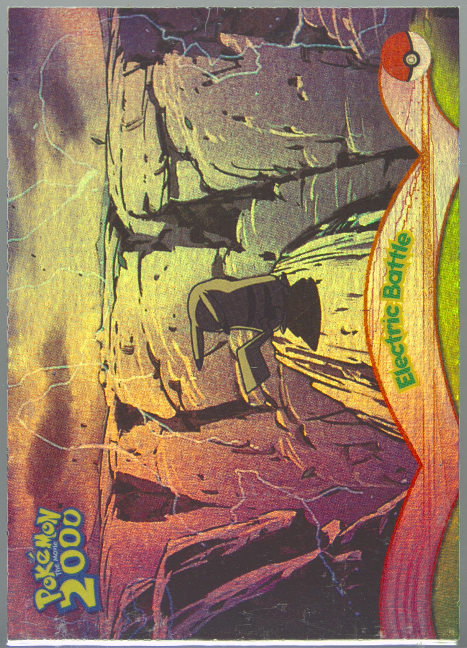 Electric Battle Rainbow Foil (9) 2000 Topps Pokemon the Movie 2000