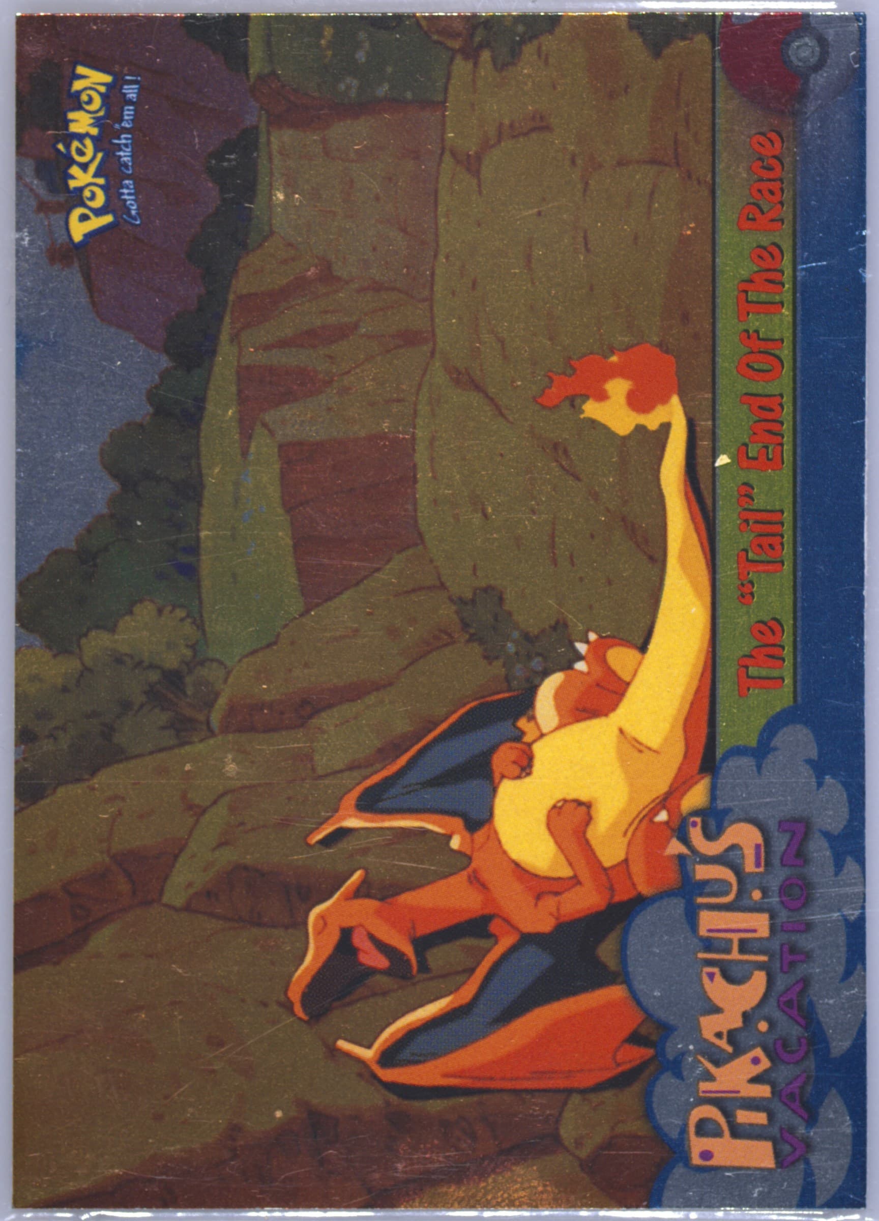 Movie Edition The "Tail" End of the Race-Foil (50) 1999 Topps Pokemon the Movie Edt