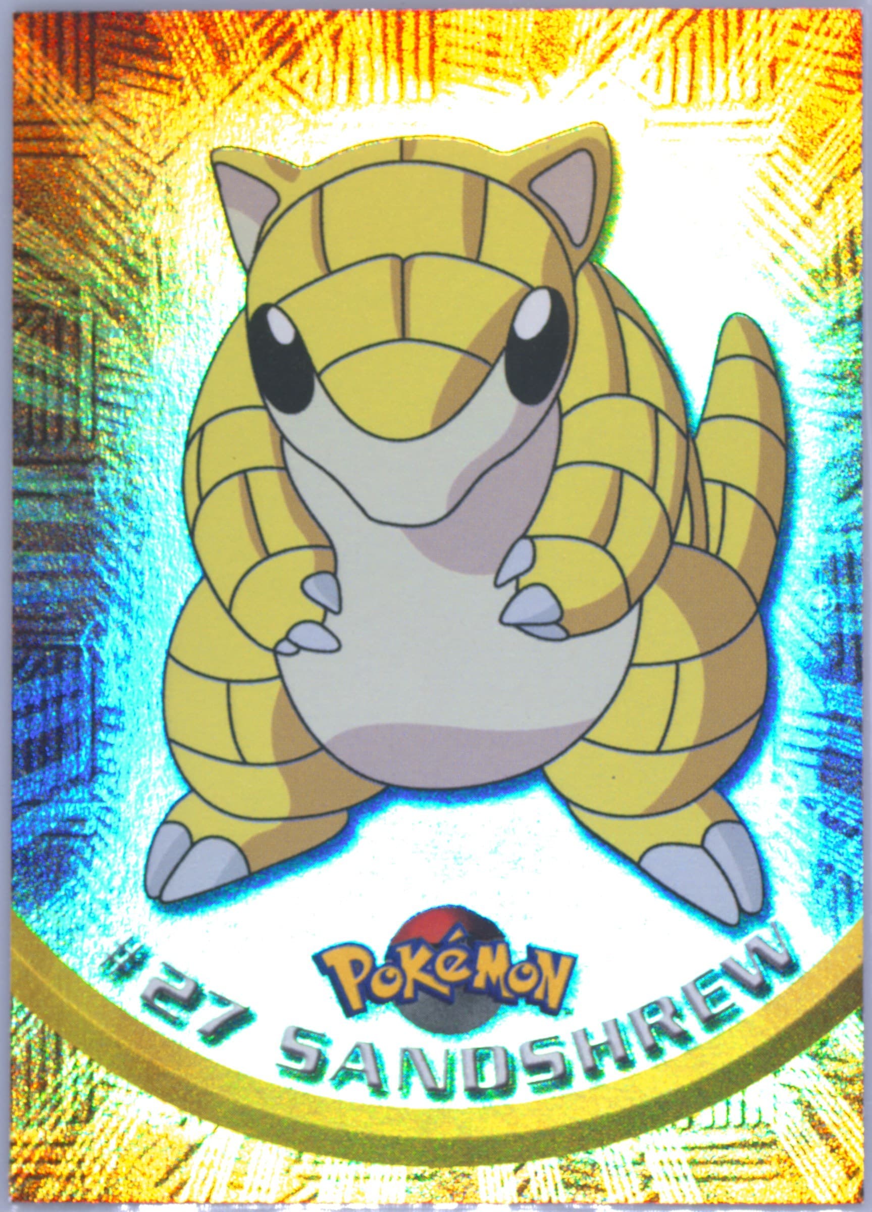 Sandshrew Rainbow Foil (27) 1999 Topps Pokemon TV