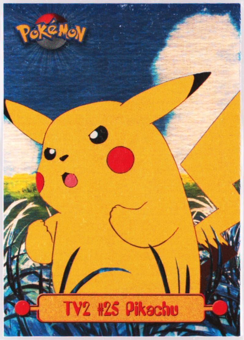 Pikachu Rainbow (TV2) 1999 Topps Pokemon Series 1 Character Cards