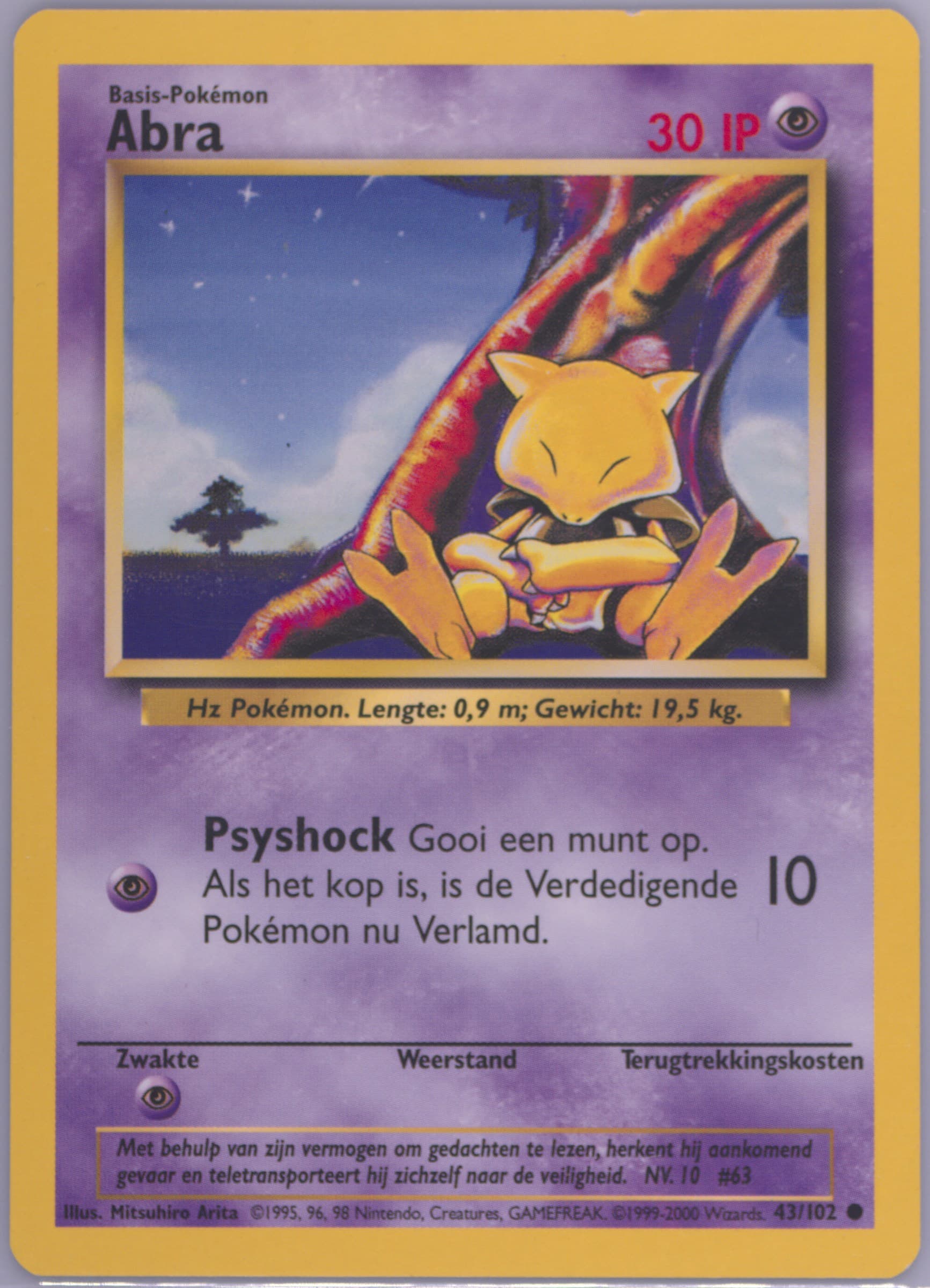 Abra (43) 1999 Pokemon Dutch