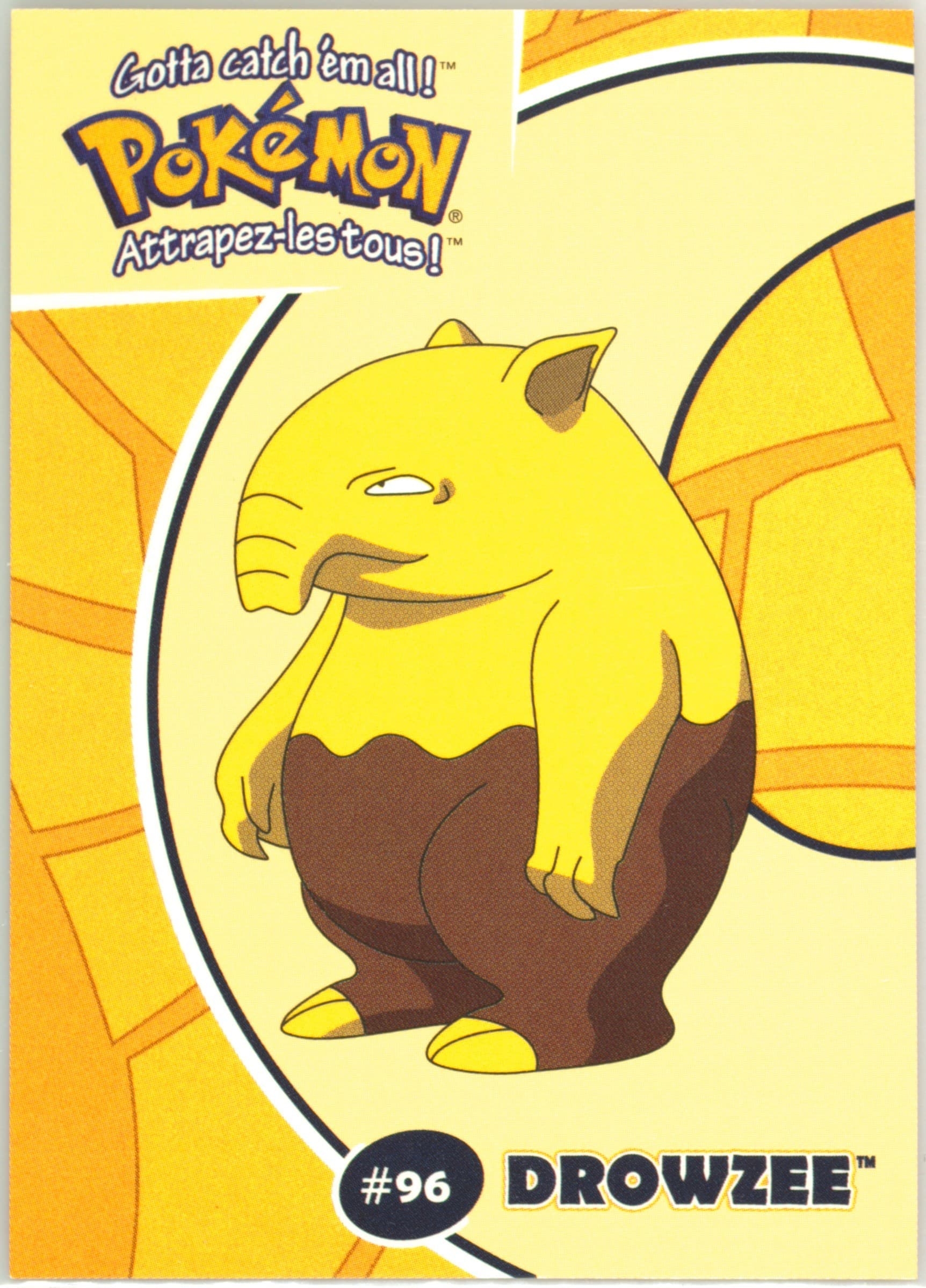 Drowzee (13) 2000 Danone Pokemon Stadium Tip