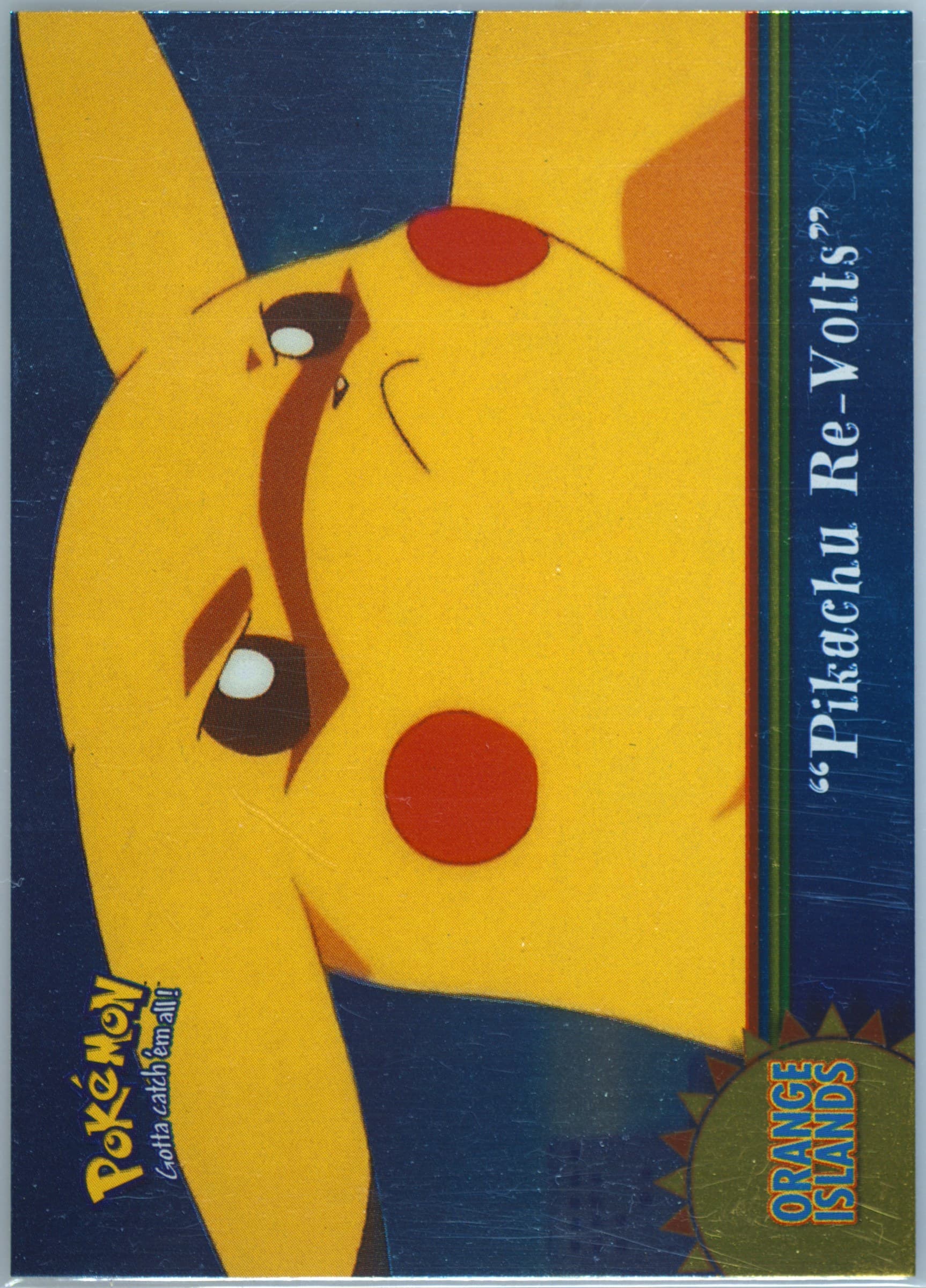 Pikachu RE-Volts Foil (OR3) 2000 Topps Pokemon TV Animation Series 3 Orange Islands