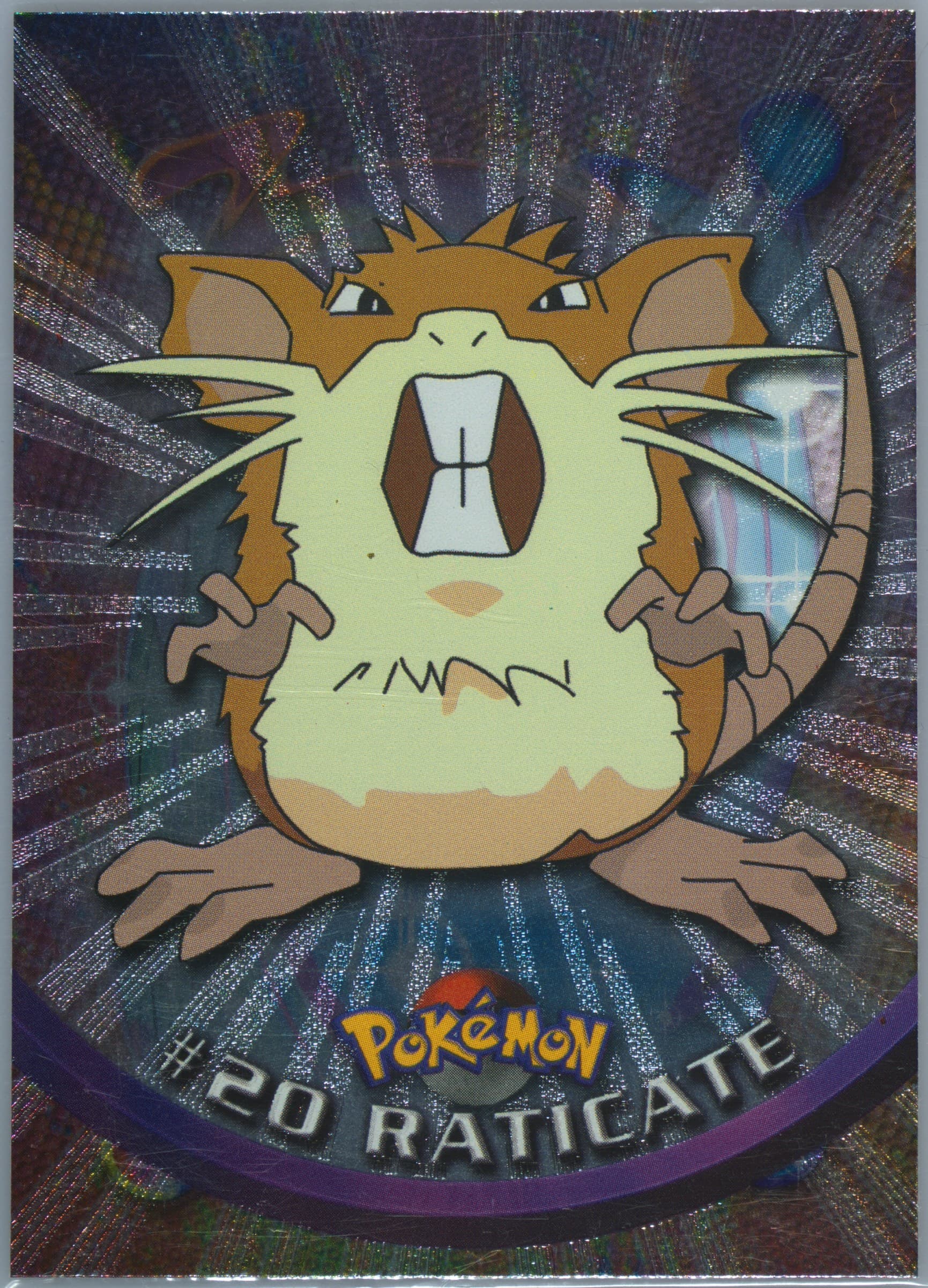 Raticate Foil (20) 1999 Topps Pokemon TV