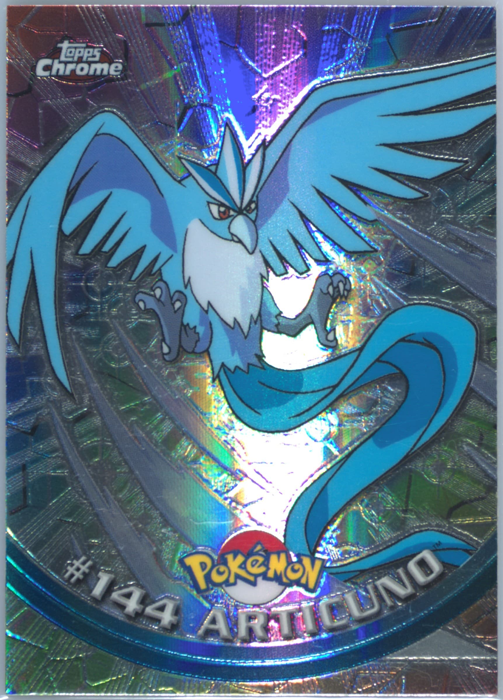 Articuno Rainbow Foil (144) 2000 Topps Pokemon TV Animation Series 3