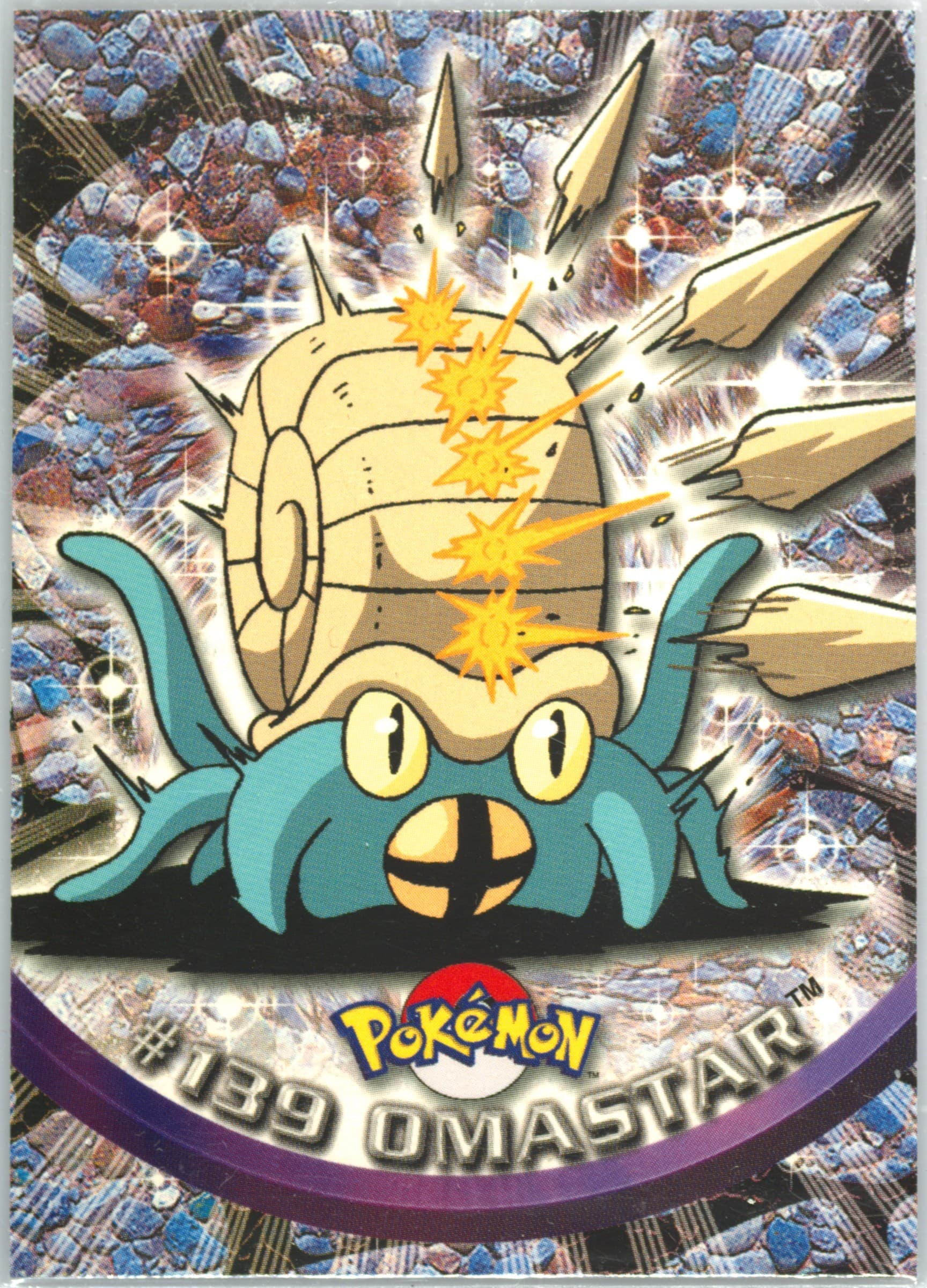 Omastar (139) 2000 Topps Pokemon TV Animation Series 3
