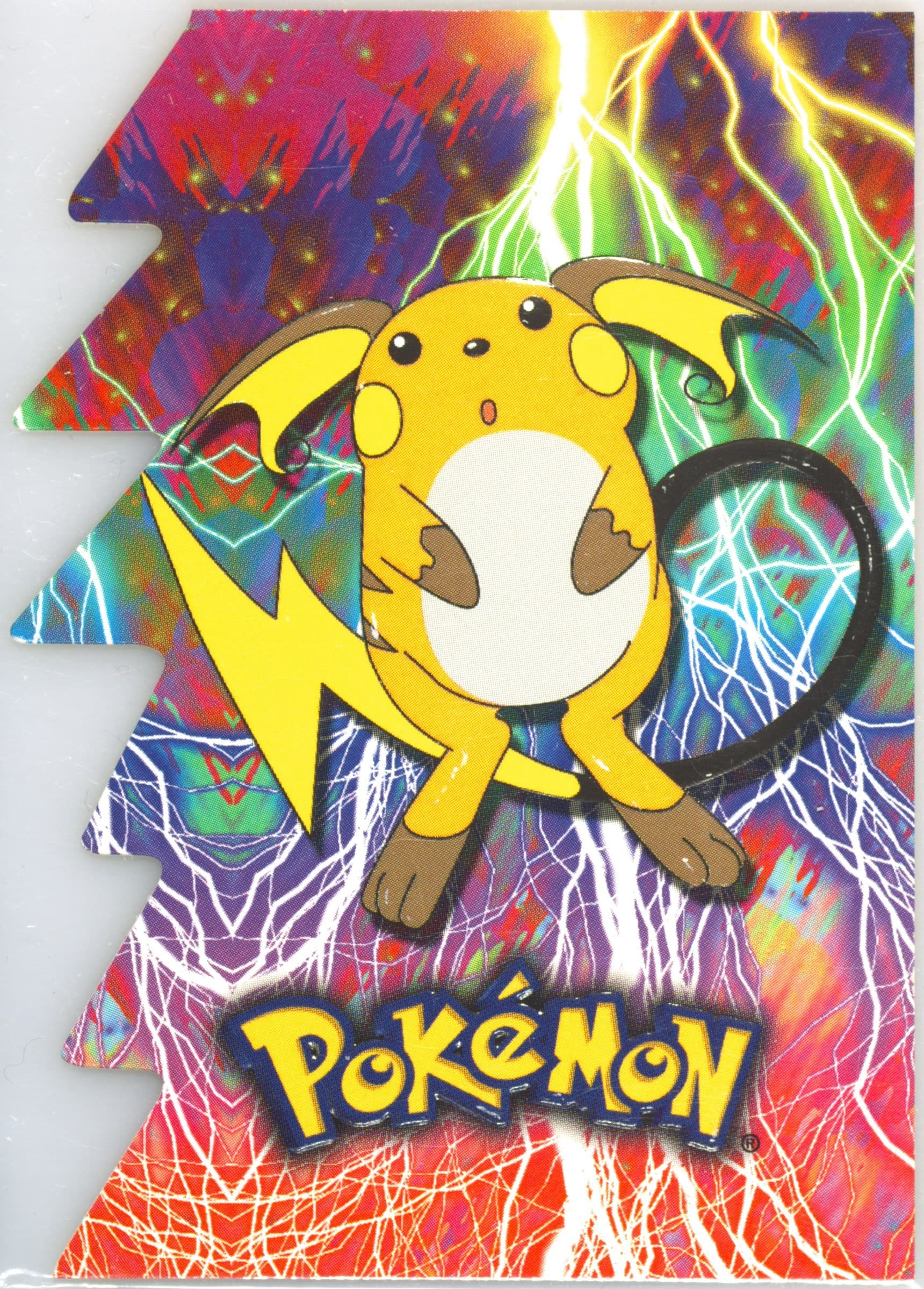 Raichu (6) 2001 Topps Pokemon Johto League Champions Die-Cut Embossed