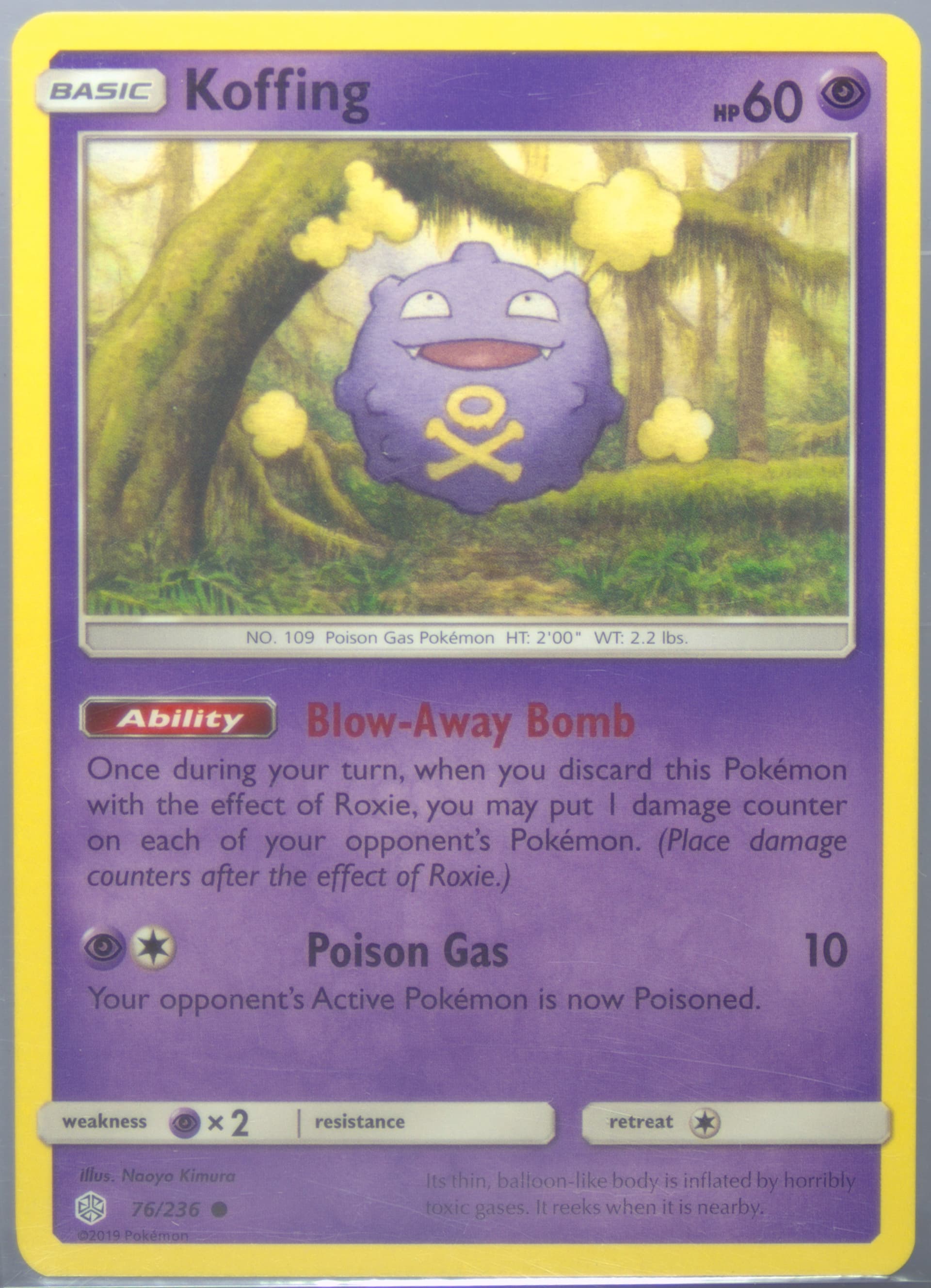 Koffing (76) 2019 Pokemon Sun & Moon Cosmic Eclipse