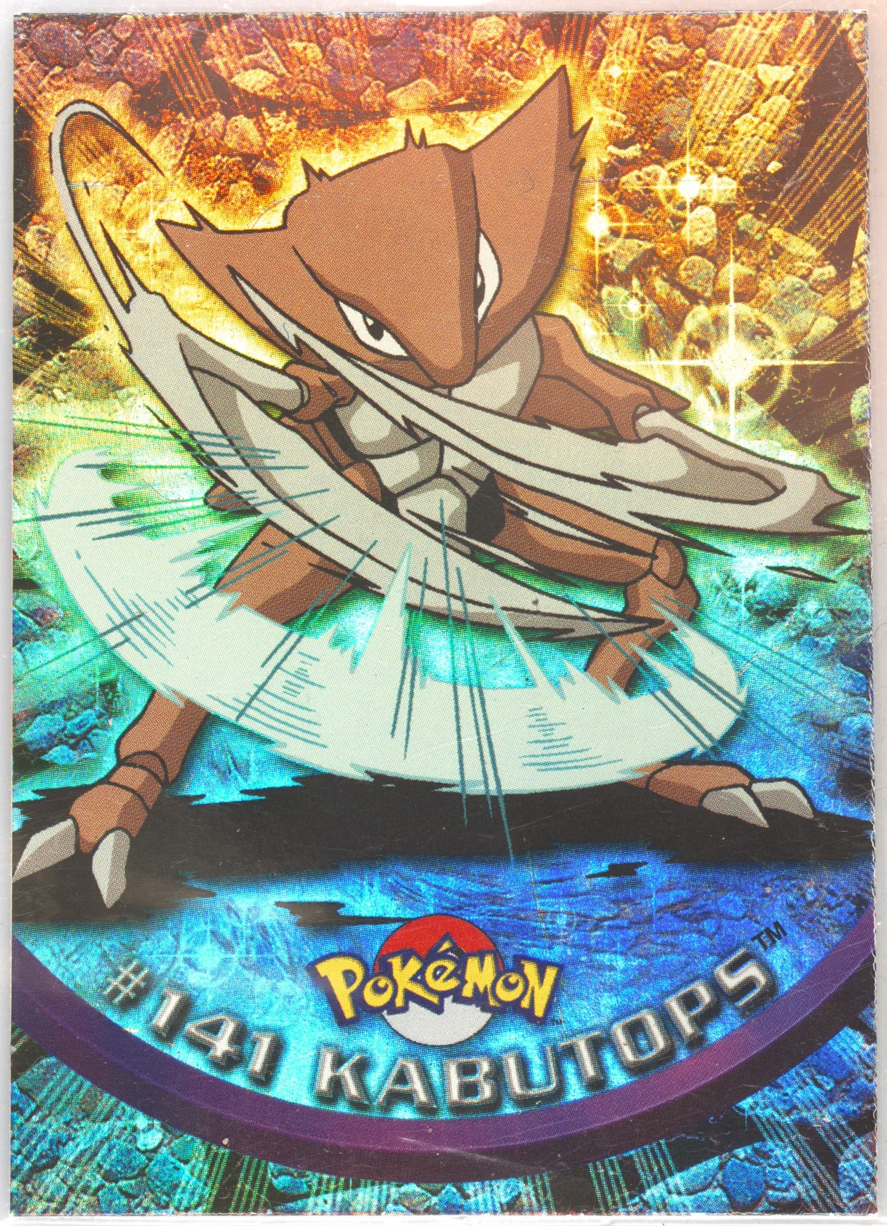 Kabutops Rainbow Foil (141) 2000 Topps Pokemon TV Animation Series 3