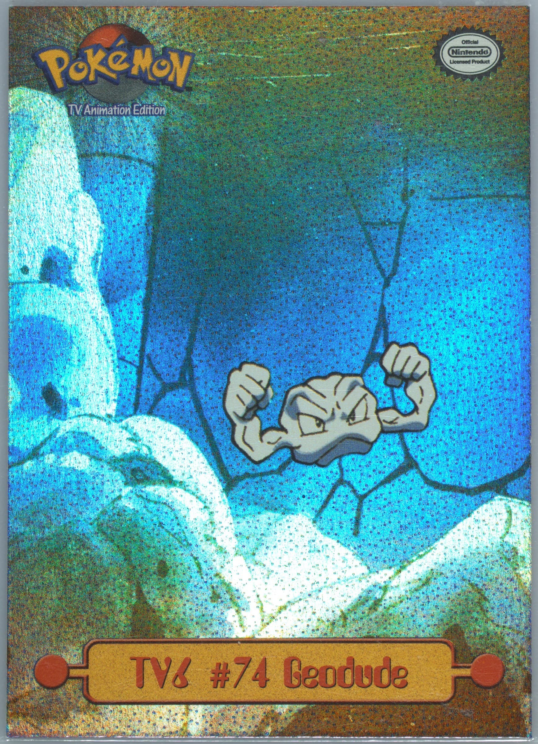 Geodude Rainbow (TV6) 1999 Topps Pokemon Series 1 Character Cards